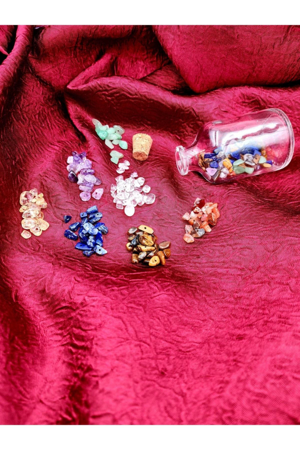 Doğal Taş Çakra Mesaj Şişesi Model 2