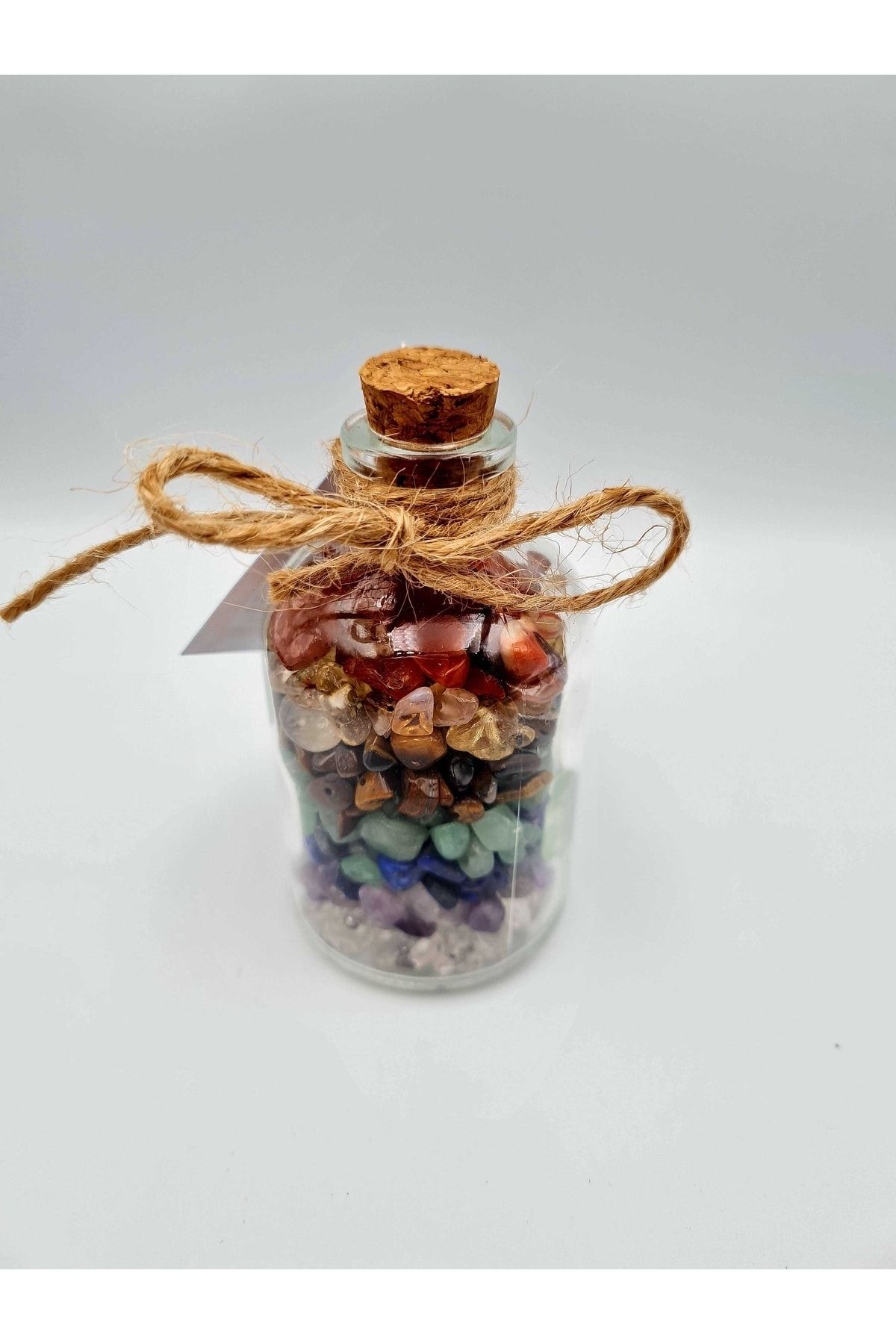 Doğal Taş Çakra Mesaj Şişesi Model 5