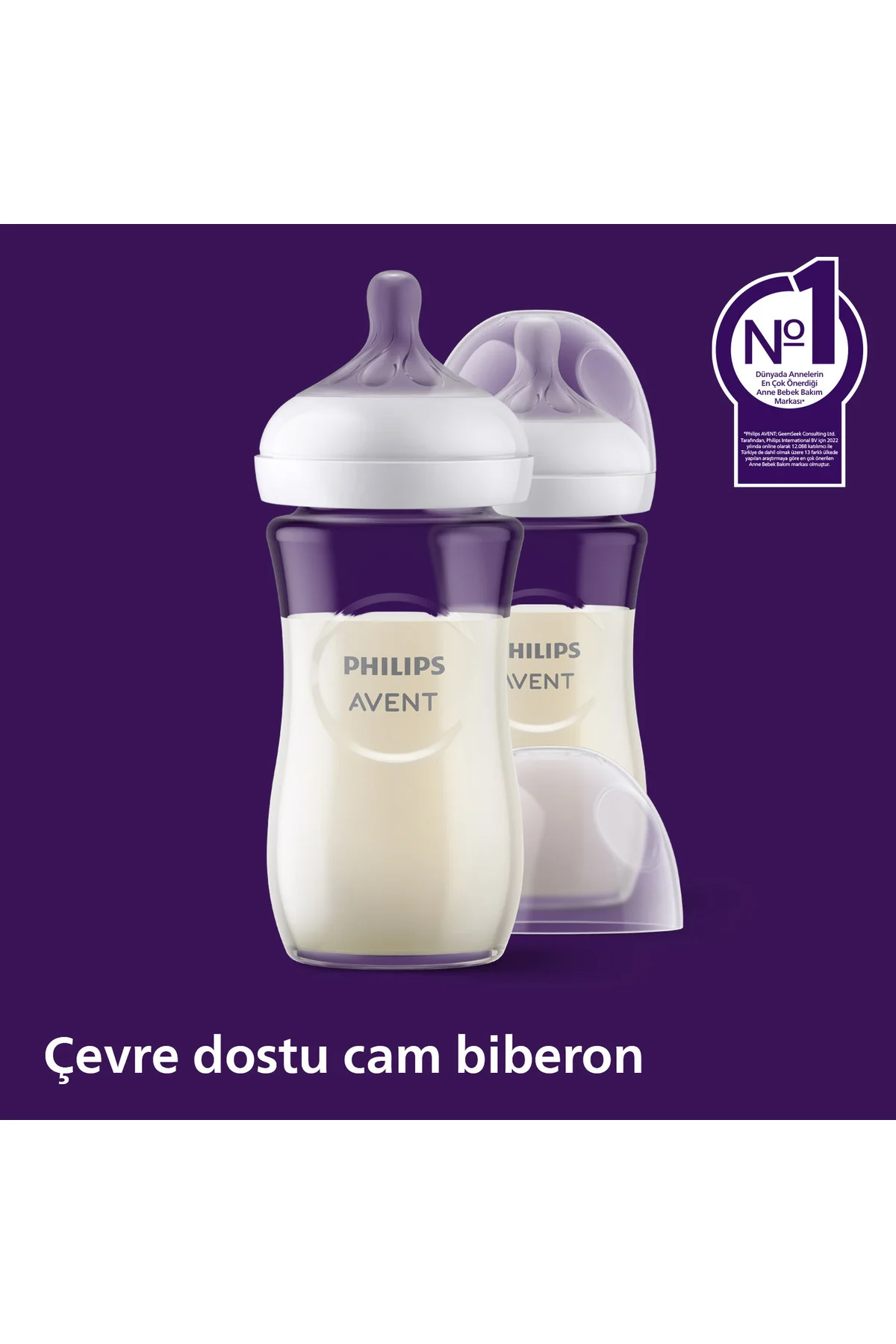 Doğal Tepkili Cam Biberon, 240ml, 3-6  Ay, SCY933/01