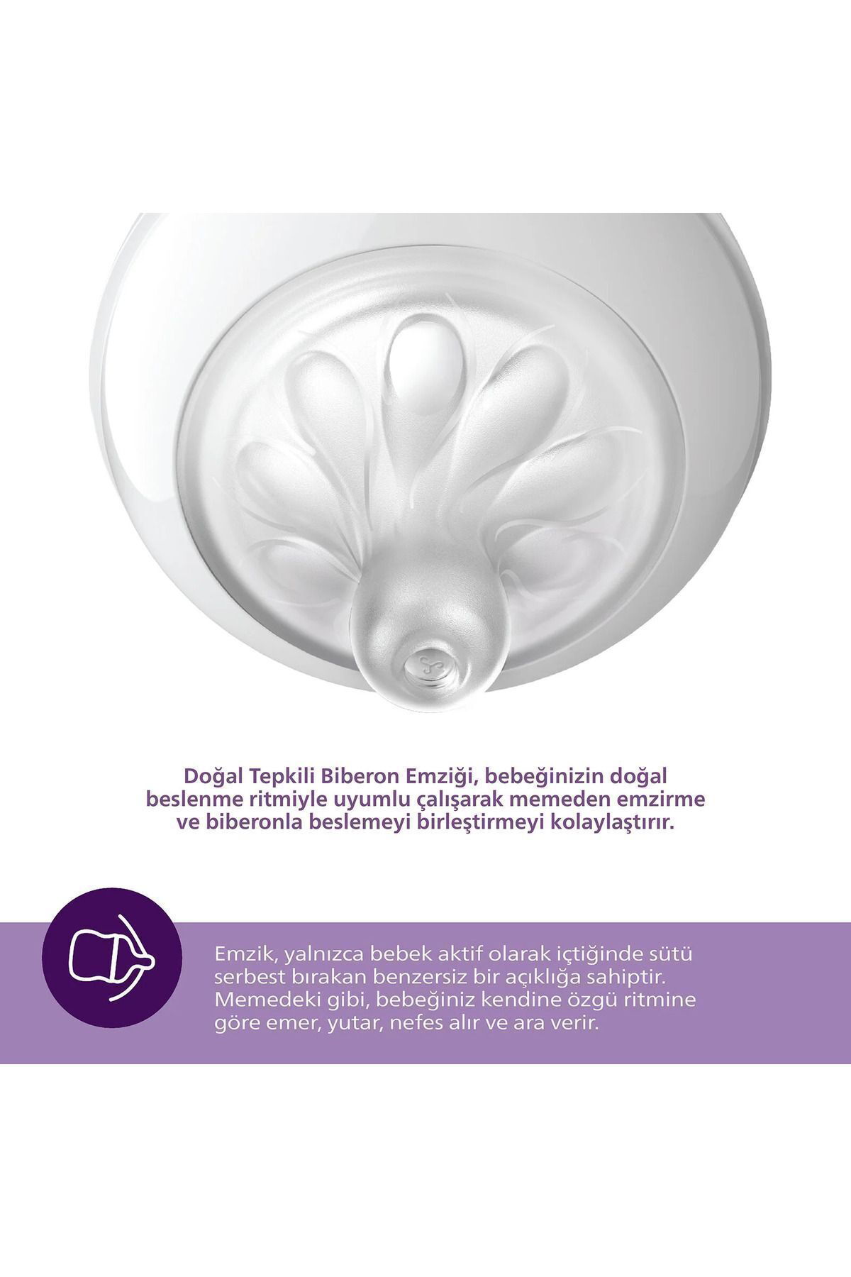 Philips Avent Doğal Tepkili Natural Response 2'Li Biberon Emziği No:3 1 Ay