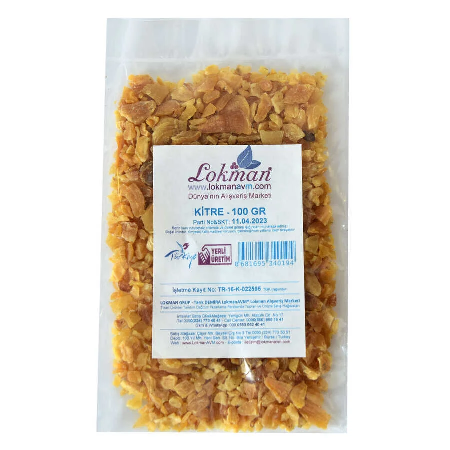 Doğal Yaprak Kitre Zaı 100 Gr Paket