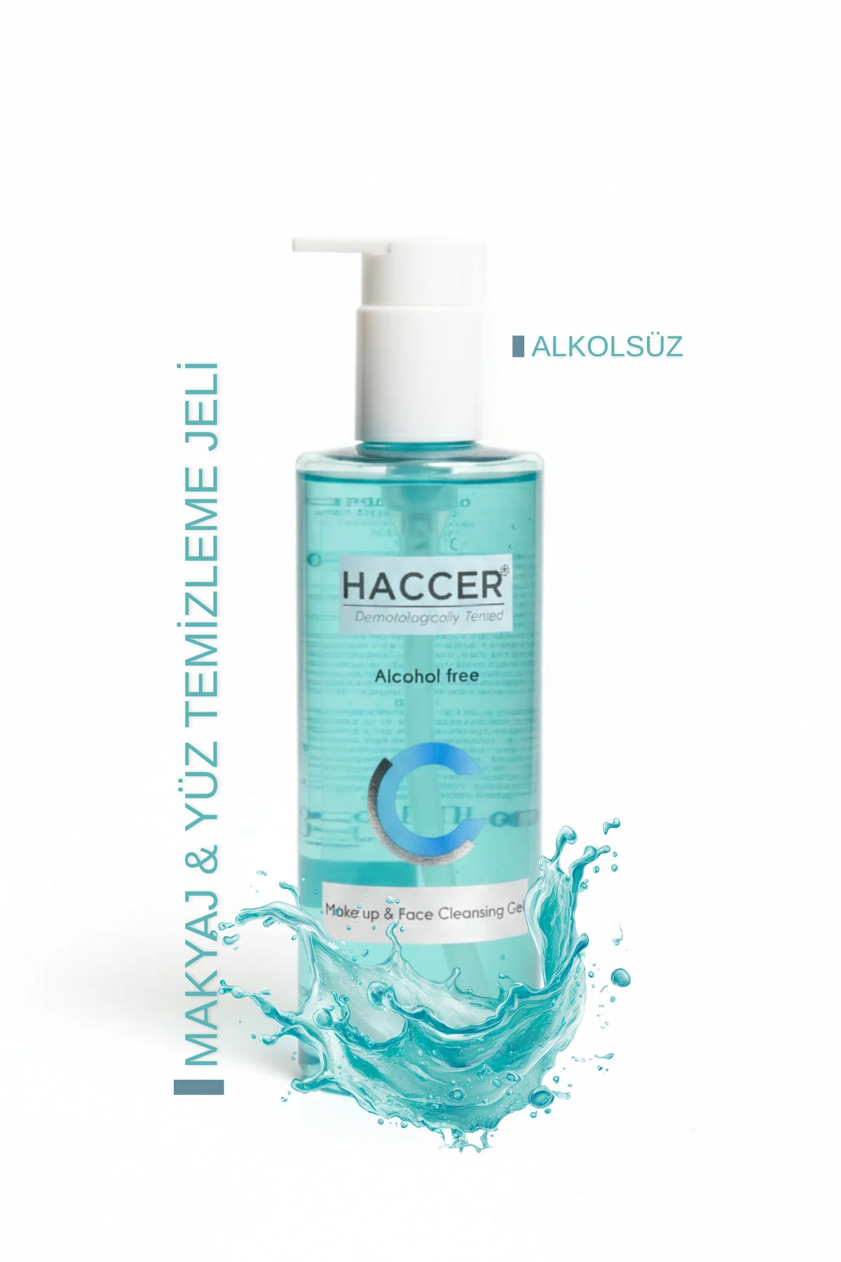 Doğal Yüz Ve Makyaj Temizleme Jeli, Yüz Yıkama Jeli 300 ml Alkols