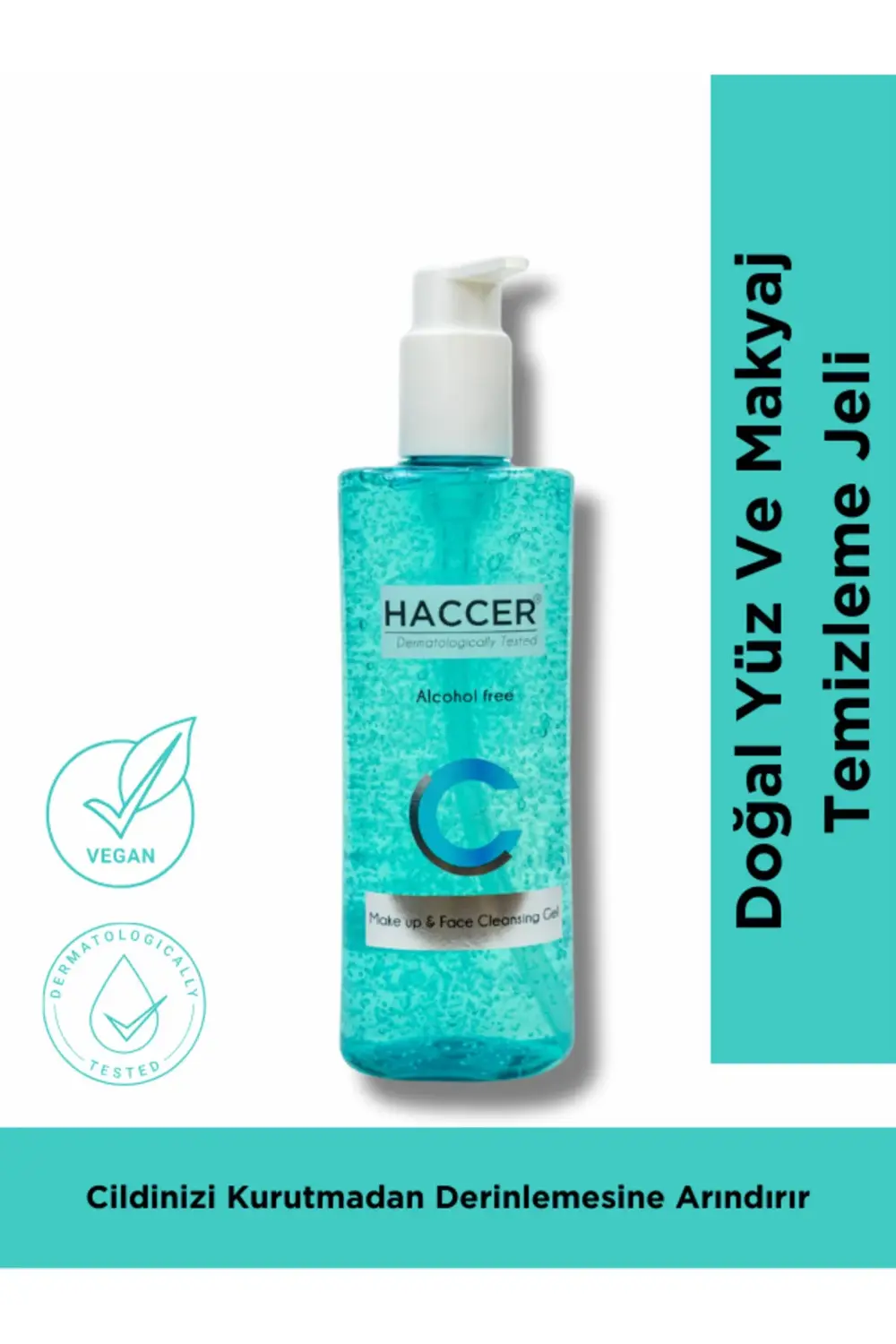 Doğal Yüz Ve Makyaj Temizleme Jeli, Yüz Yıkama Jeli 300 ml Alkols