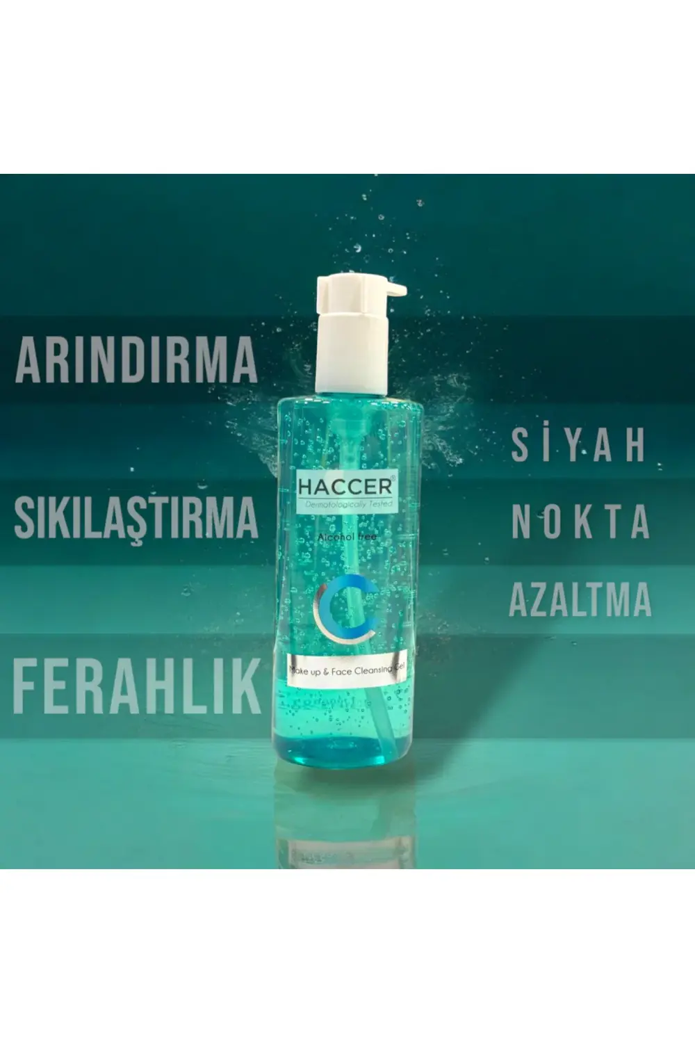 Doğal Yüz Ve Makyaj Temizleme Jeli, Yüz Yıkama Jeli 300 ml Alkols