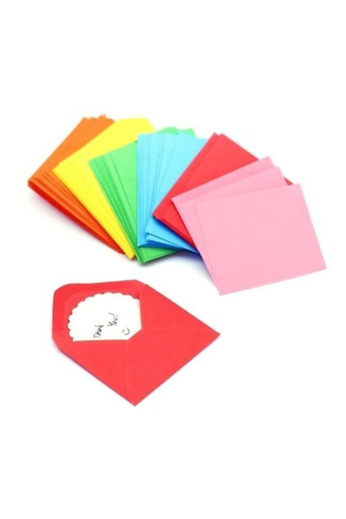 Dogan 7x9cm Karışık 10 Renkli Zarf - 10'lu Paket