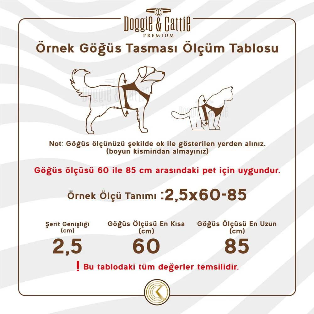 Doggie Comfort Ronin Köpek Bel Tasması 85 cm Haki