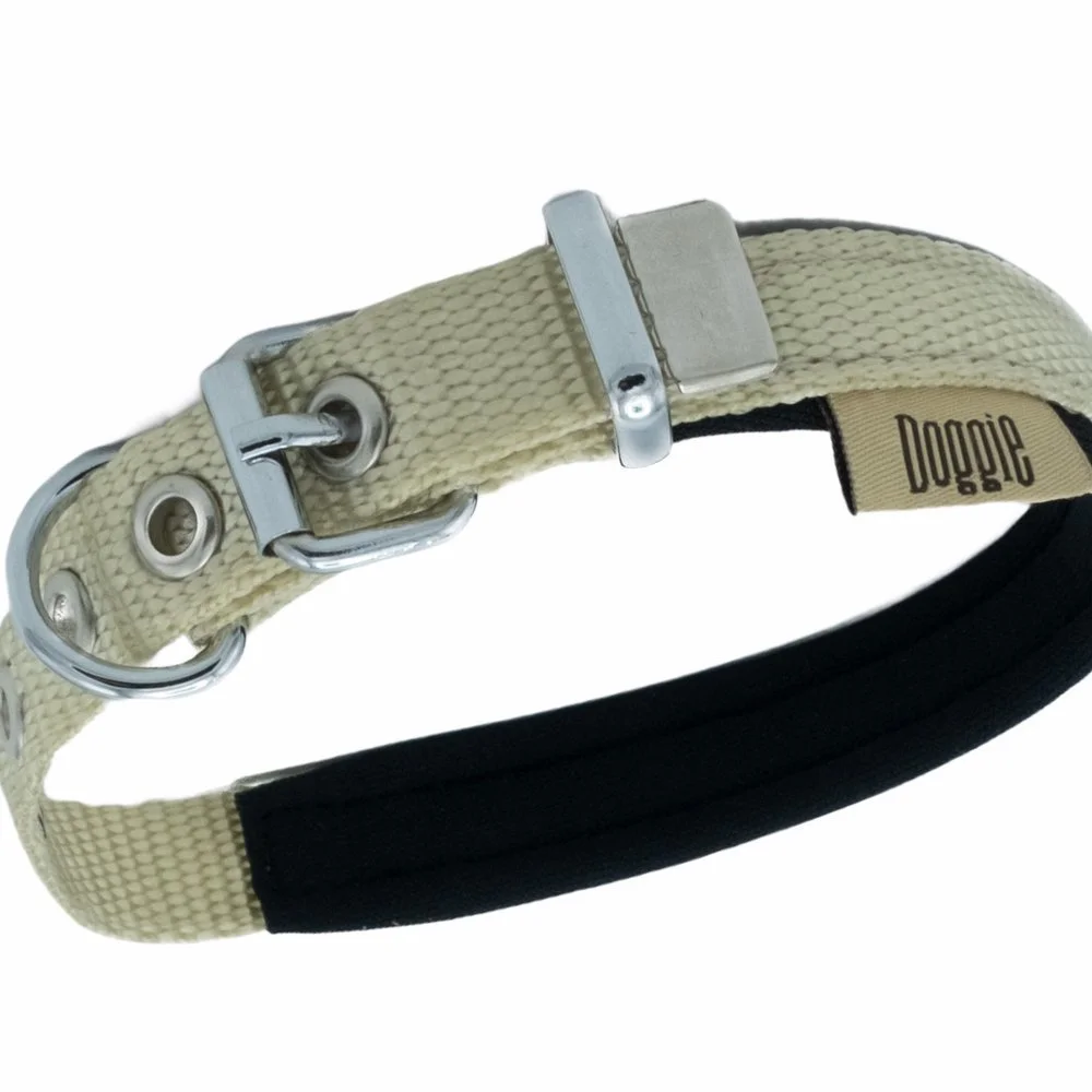 Doggie Softlu Köpek Boyun Tasması 1,5 cm x 35 cm Haki
