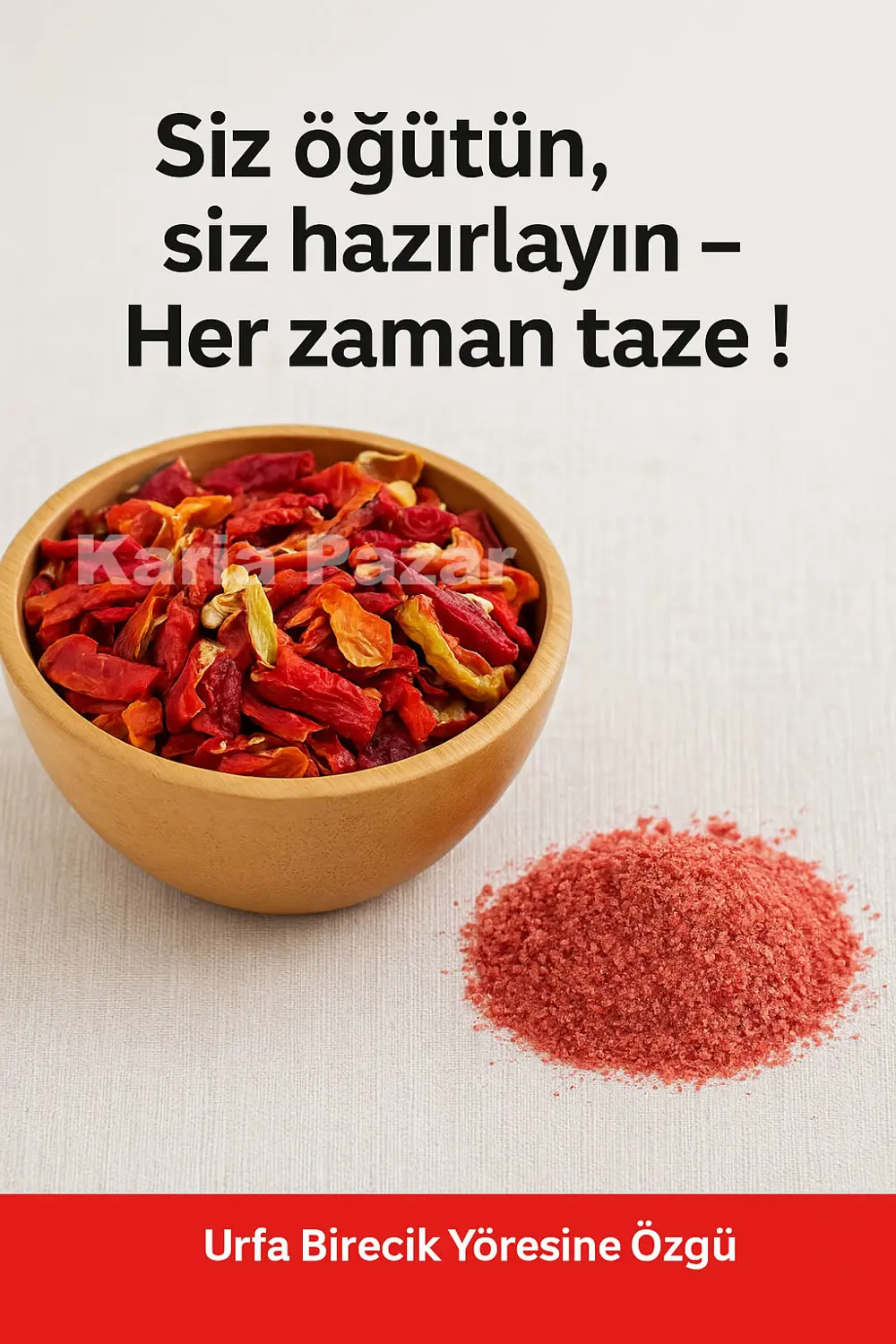 Doğranmış Kurutulmuş Alaca Biber 1kg | Toz Biber Yapmak İçin | Or