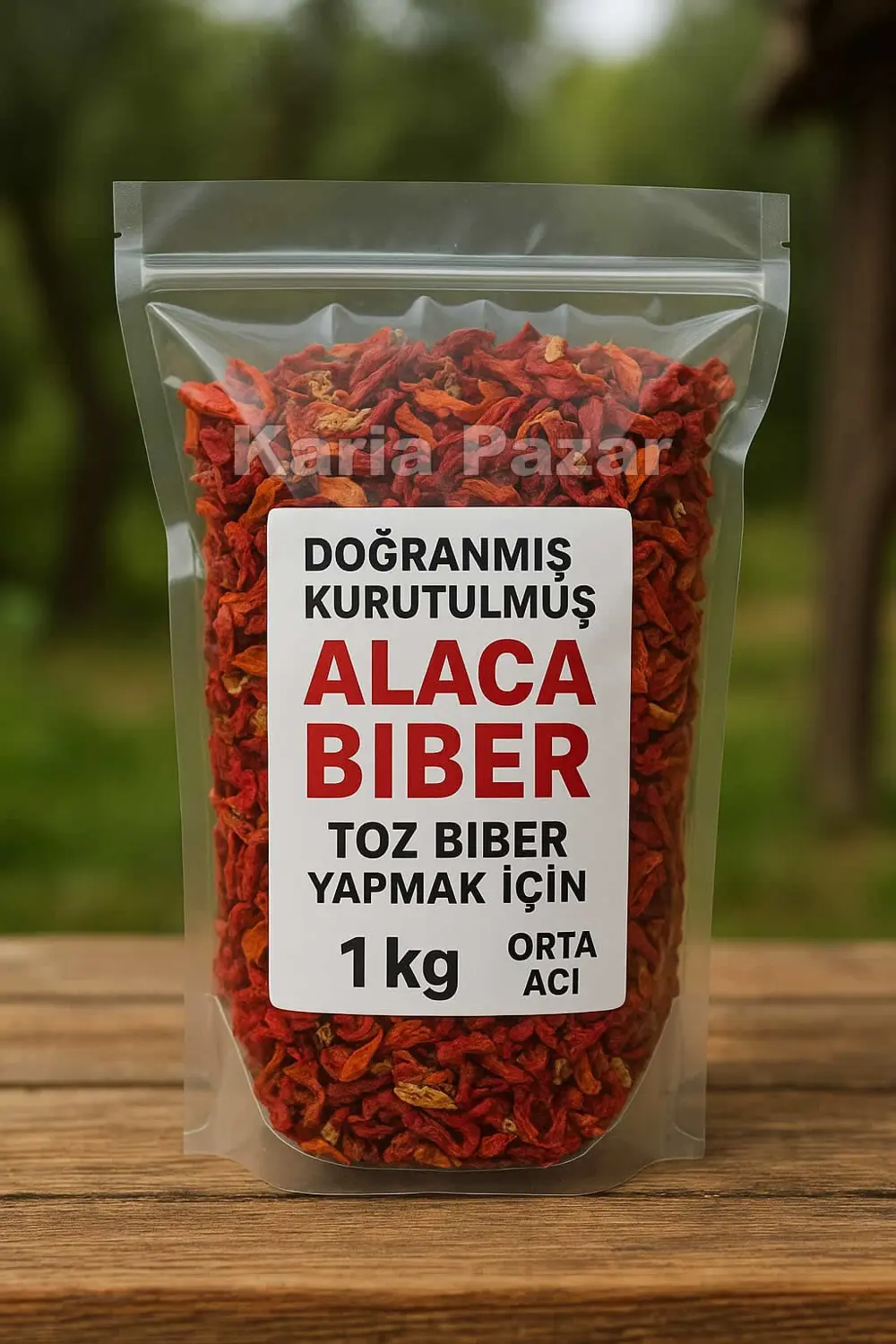 Doğranmış Kurutulmuş Alaca Biber 1kg | Toz Biber Yapmak İçin | Or