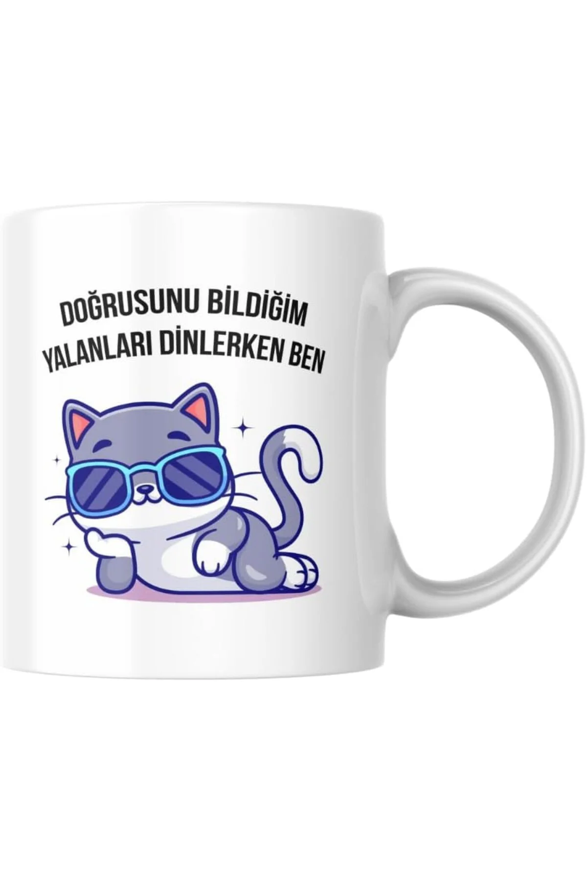 Doğrusunu Bildiğim Yalanlar Komik Baskılı Kupa Bardak Hediyelik Çay Kahve Kupası Coffee Mug