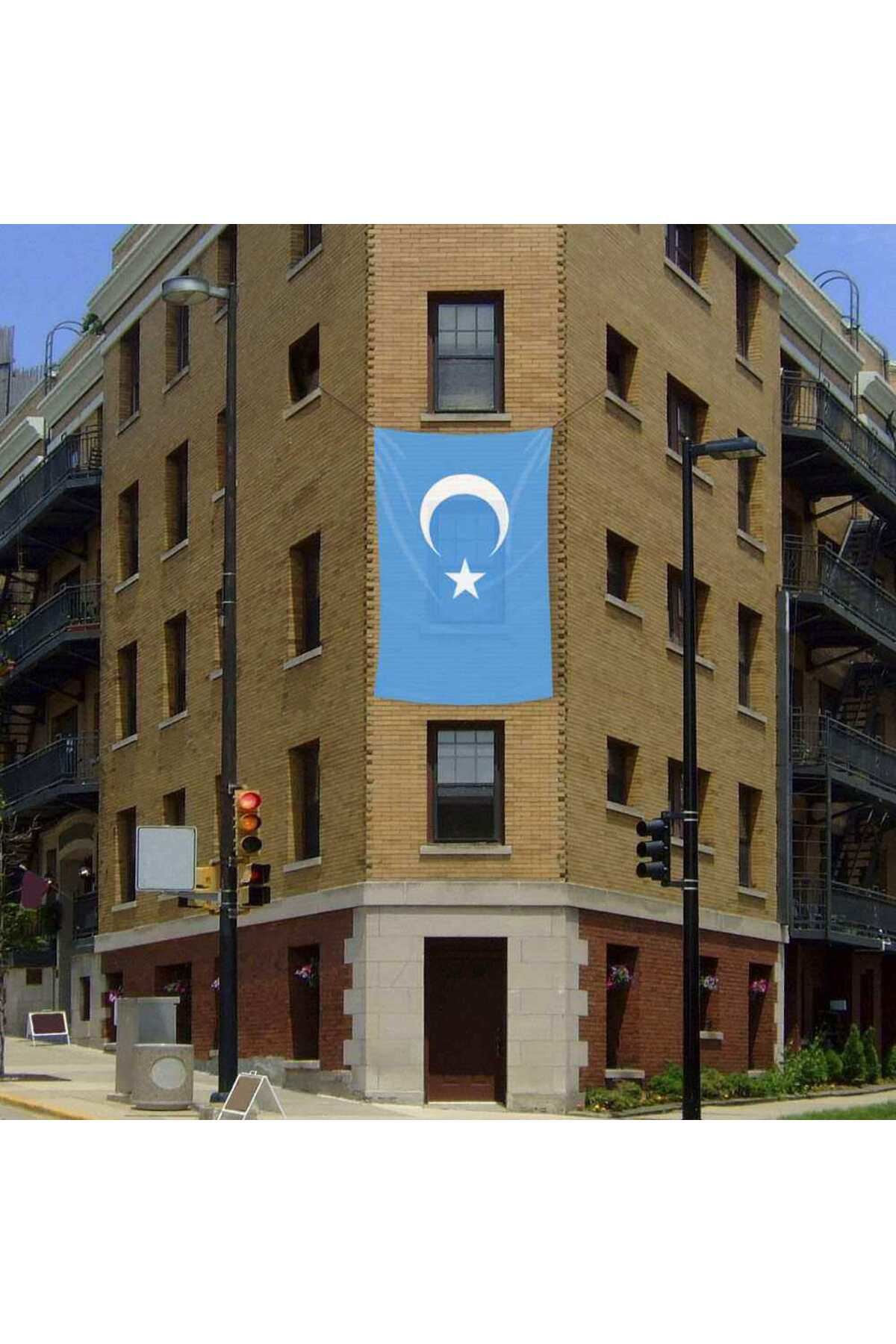 Doğu Türkistan Bayrağı Raşel Bayrak (200x300 cm) Flama - Bayrak