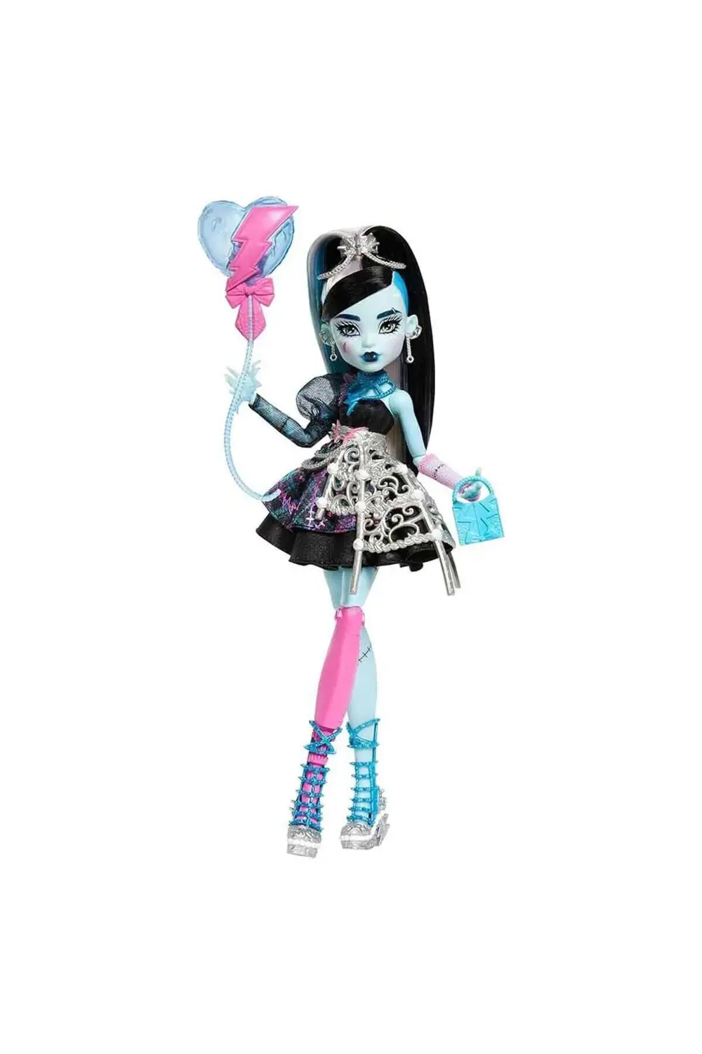 ® DOĞUM GÜNÜ™ FRANKIE STEIN™ Bebek Parti elbiseli ve bir elinde b