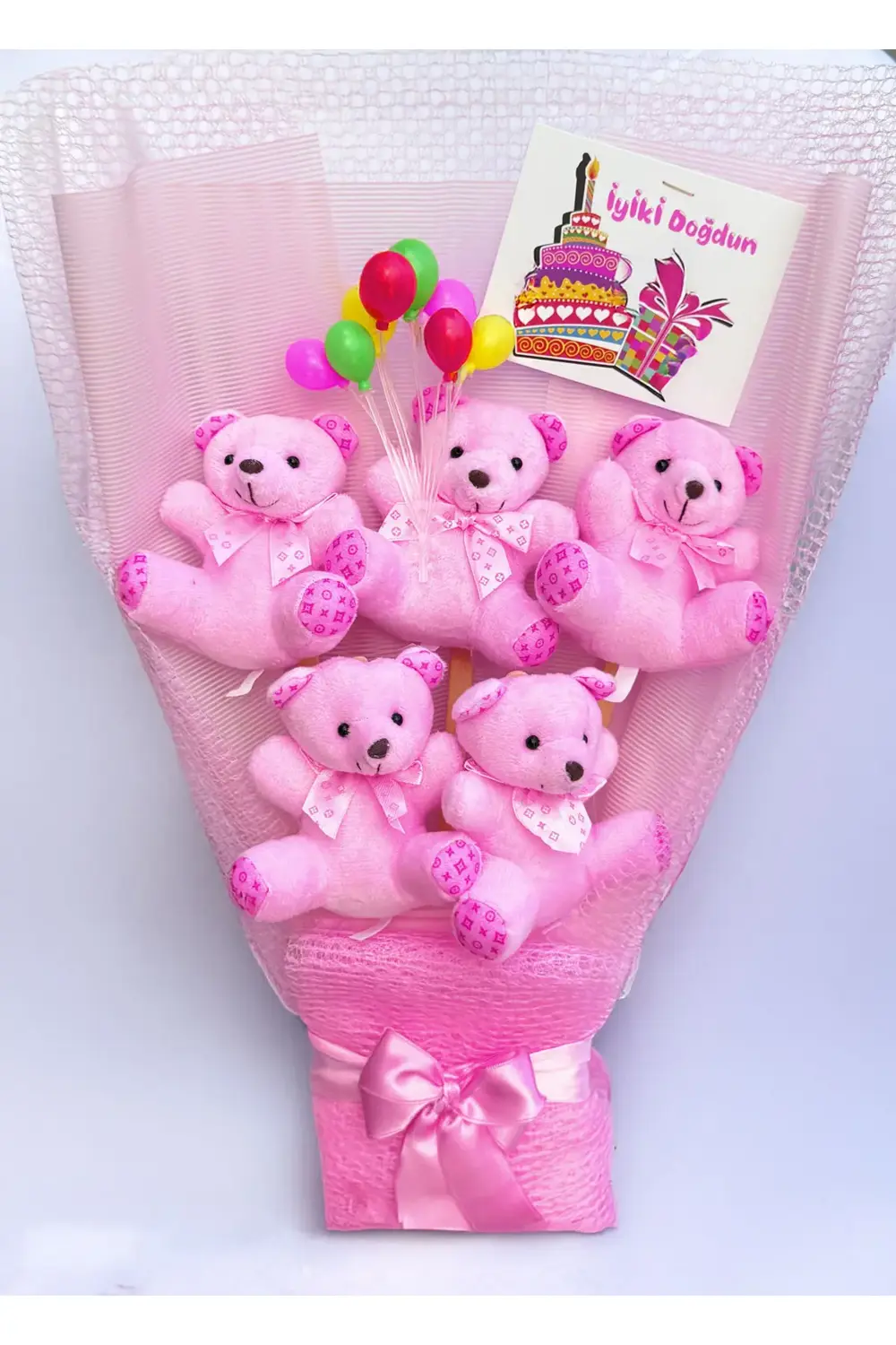 Dogum Gunu Hediye Sevgiliye Kız Kardeşe Ayıcık Buketi Dogumgunu P