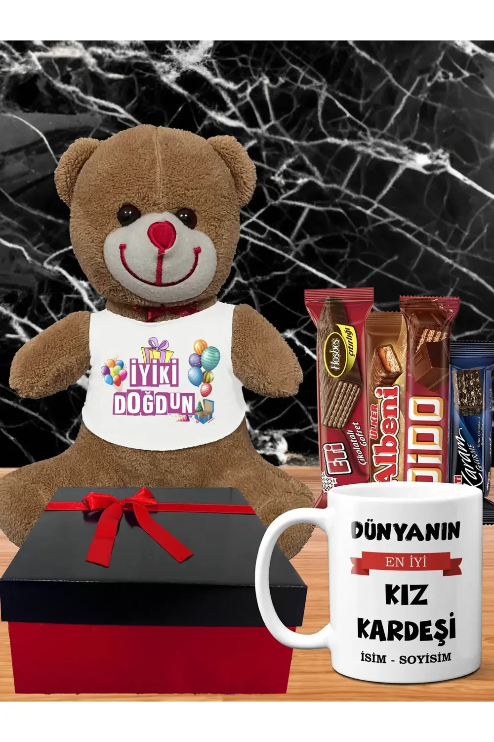 Dogum Gunu Hediyesi Kiz Kardese Kişiye Özel İsimli Kupa Çikolatal