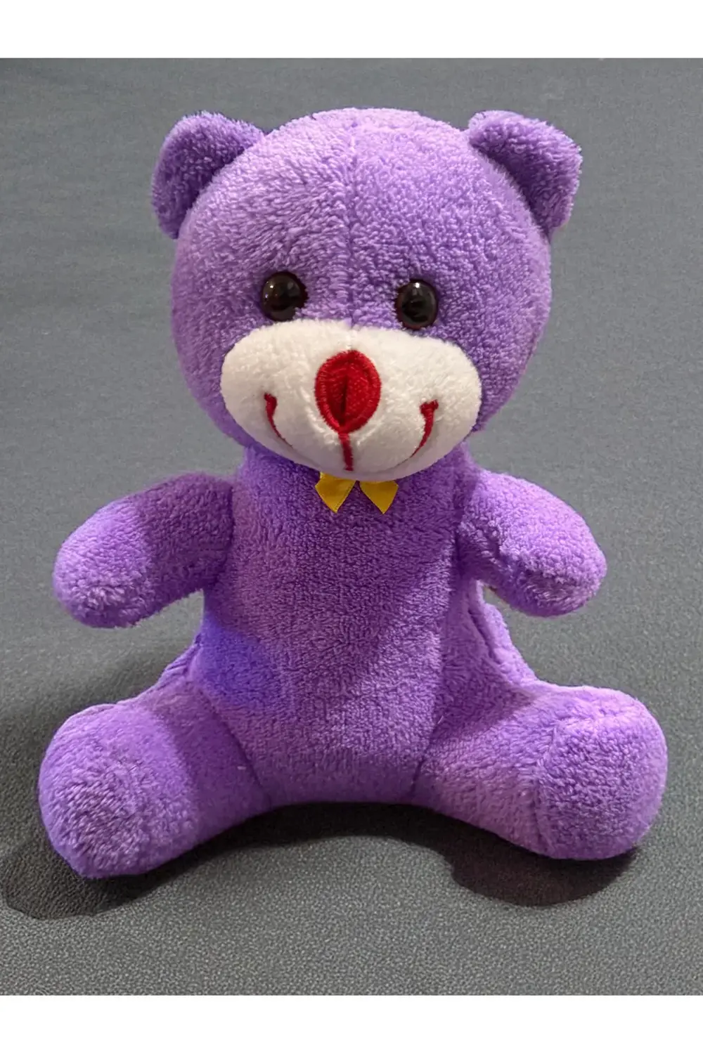 Dogum Gunu Hediyesi Kiza 25cm Mor Ayıcık Kırmızı Gül ve Kinder Jo