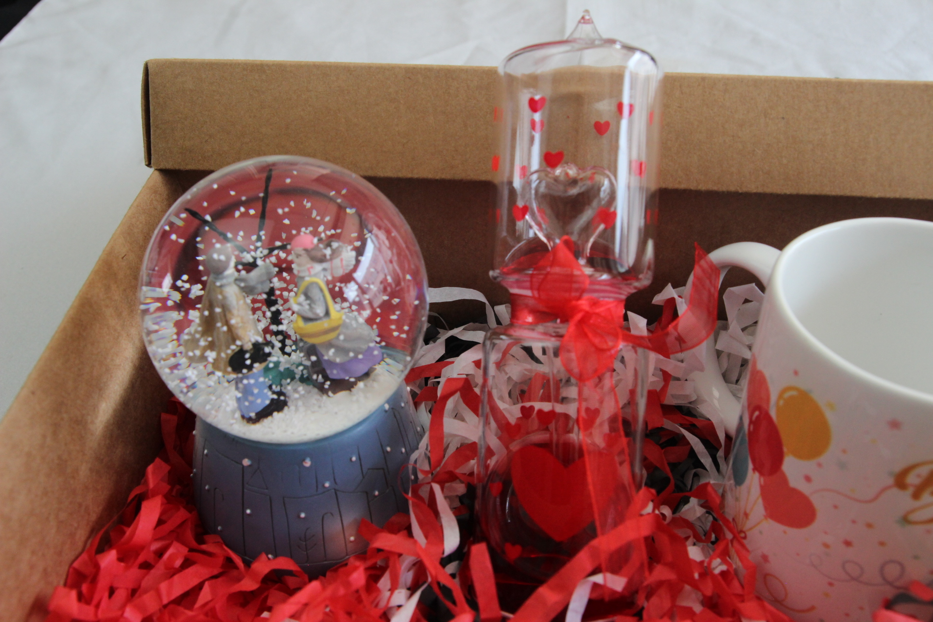 Home Doğum Günü Kupa Bardak Aşk Ölçer Ve Aşıklar Temalı Kar Küresi Set