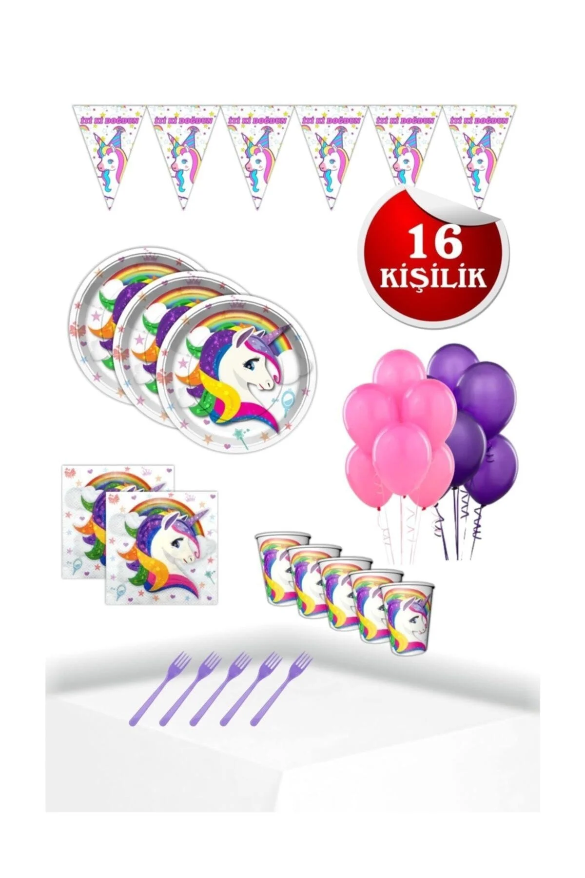 Doğum Günü Parti Seti 16 Kişilik