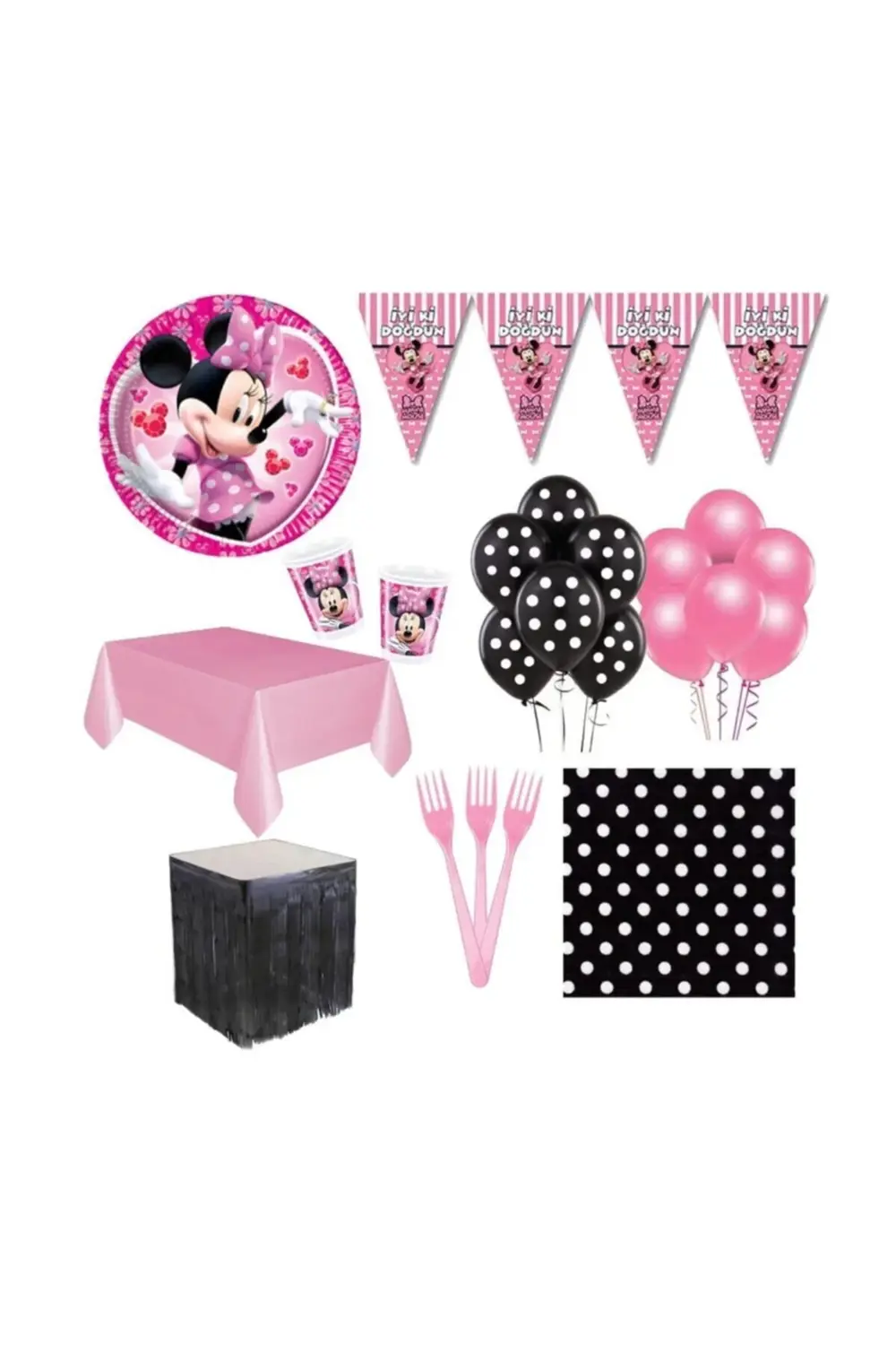 Doğum Günü Parti Seti+metalize Masa Eteği 16 Kişilik