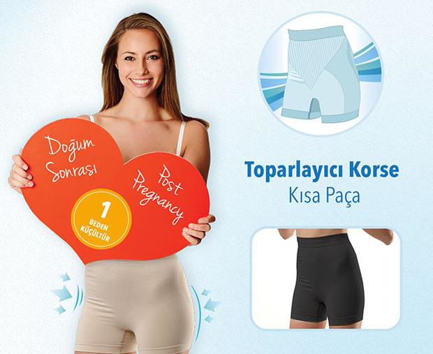 Doğum Sonrası Toparlayıcı Korse Kısa Paça Siyah Doğum Sonrası Toparlayıcı Korse Kısa Paça Siyah