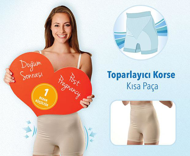 Doğum Sonrası Toparlayıcı Korse Kısa Paça Ekru Doğum Sonrası Toparlayıcı Korse Kısa Paça Ekru