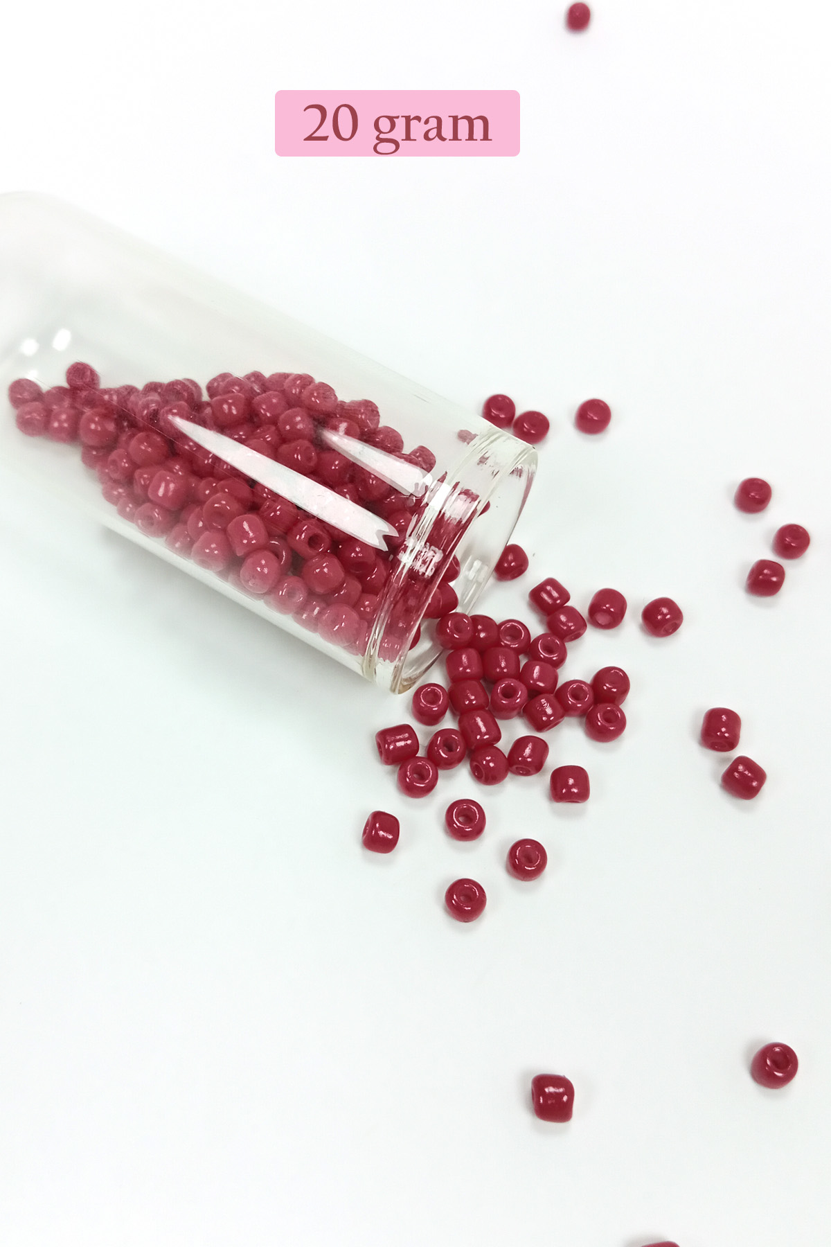 Dökme Cam Kum Boncuk Büyük Boy (6/0) 4 mm - 4 Renk - Toplam 80 Gr