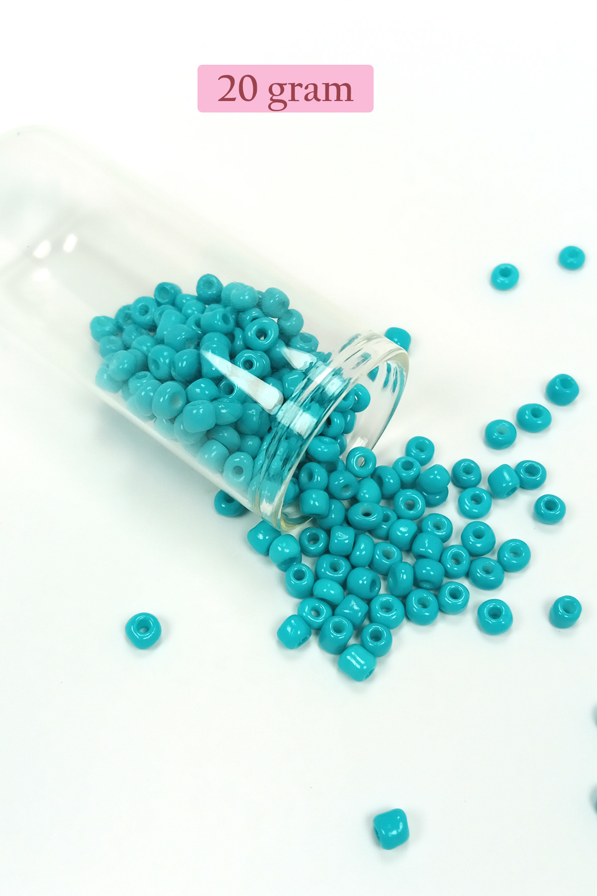 Dökme Cam Kum Boncuk Büyük Boy (6/0) 4 mm - 4 Renk - Toplam 80 Gr