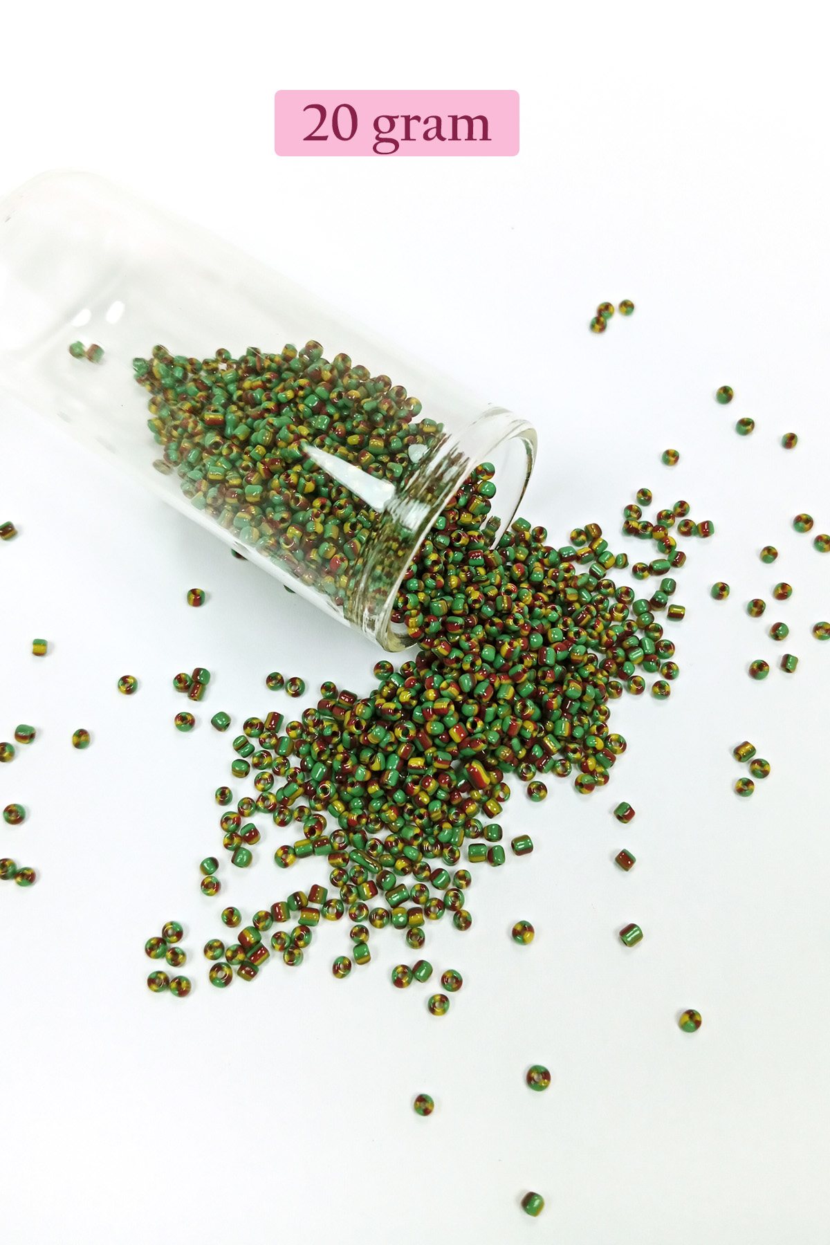 Just Cheap Store Dökme Cam Kum Boncuk (11/0) 2 Mm - 4 Renk - Toplam 80 Gram -  Bnc