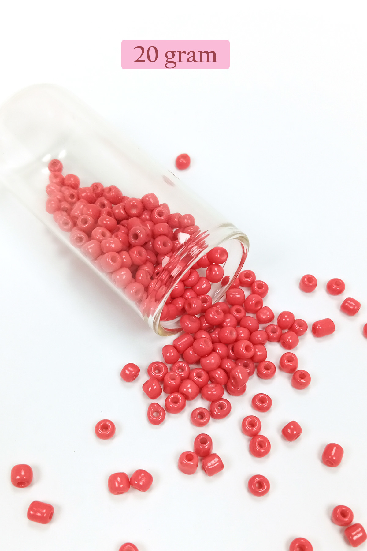 Dökme Cam Kum Boncuk Büyük Boy (6/0) 4 mm - 4 Renk - Toplam 80 Gr