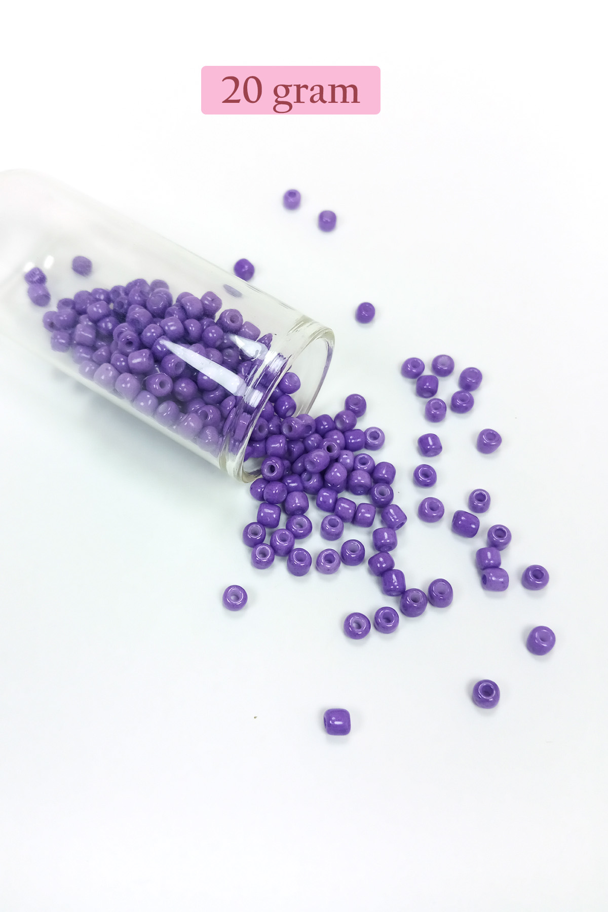 Dökme Cam Kum Boncuk Büyük Boy (6/0) 4 mm - 4 Renk - Toplam 80 Gr