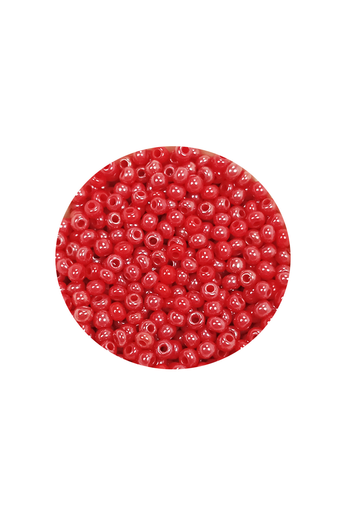 Dökme Cam Kum Boncuk (11/0) 2 mm - 60 Gram -  Kırmızı - BNC039