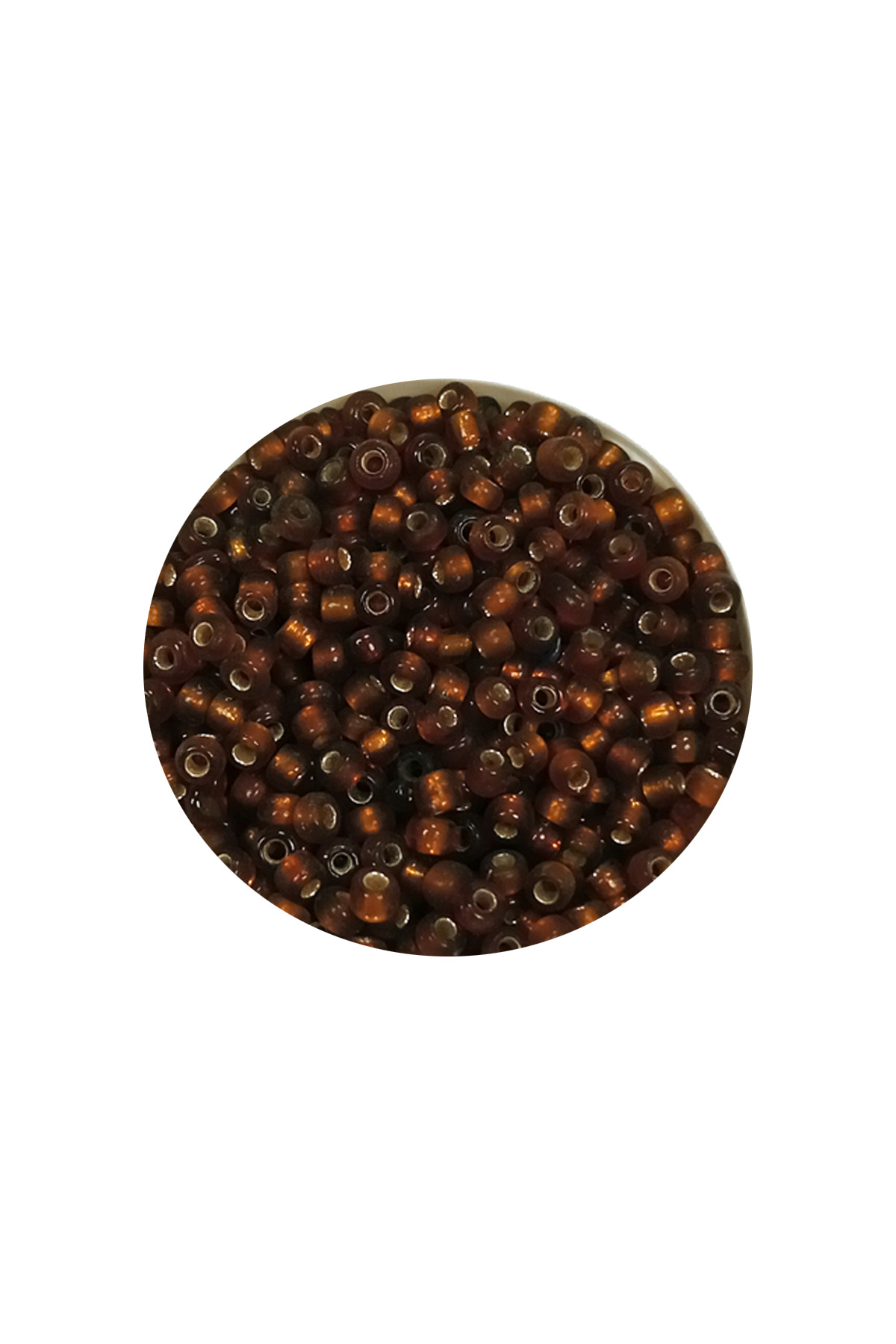 Dökme Cam Kum Boncuk (11/0) 2 mm - 60 Gram -  Çok Koyu Turuncu - 