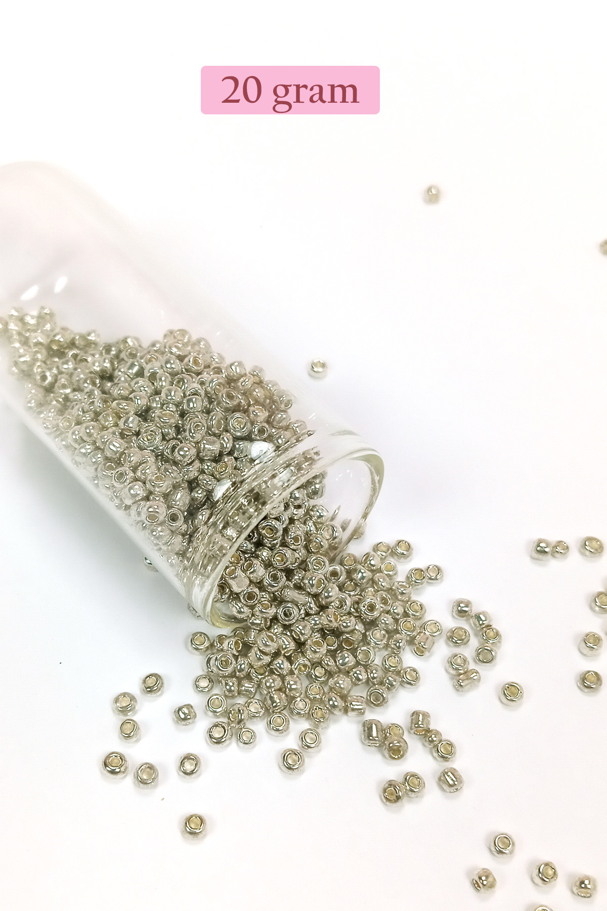 Dökme Cam Kum Boncuk (8/0) 3 mm - 4 Renk - Toplam 80 Gram - BNC41