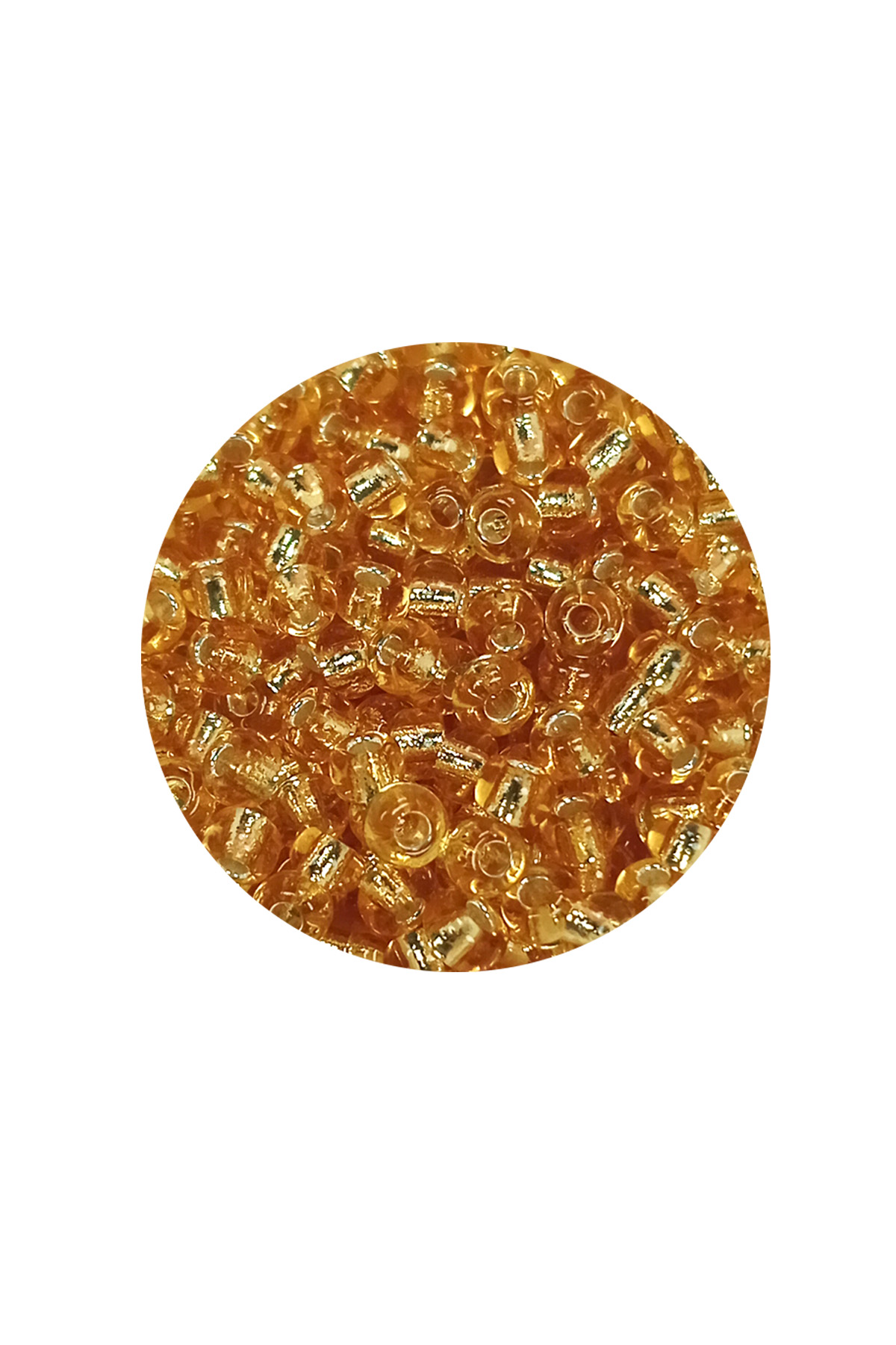 Dökme Cam Kum Boncuk (8/0) 3 mm - 20 Gram - Şeffaf Koyu Sarı - BN