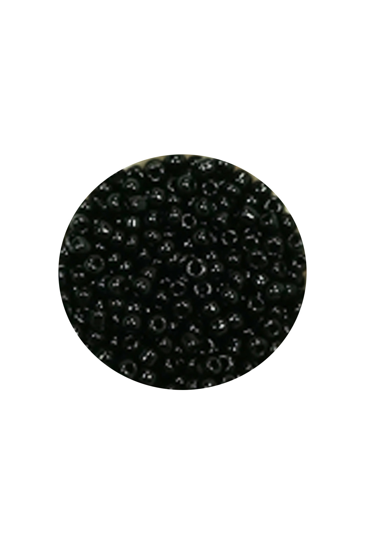Dökme Cam Kum Boncuk (11/0) 2 mm - 20 Gram -  Siyah - BNC010