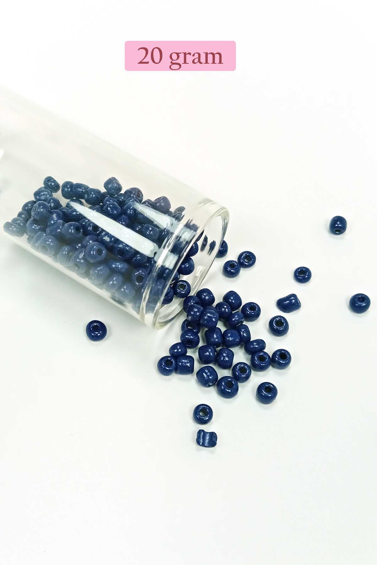 Dökme Cam Kum Boncuk Büyük Boy (6/0) 4 mm - 4 Renk - Toplam 80 Gr