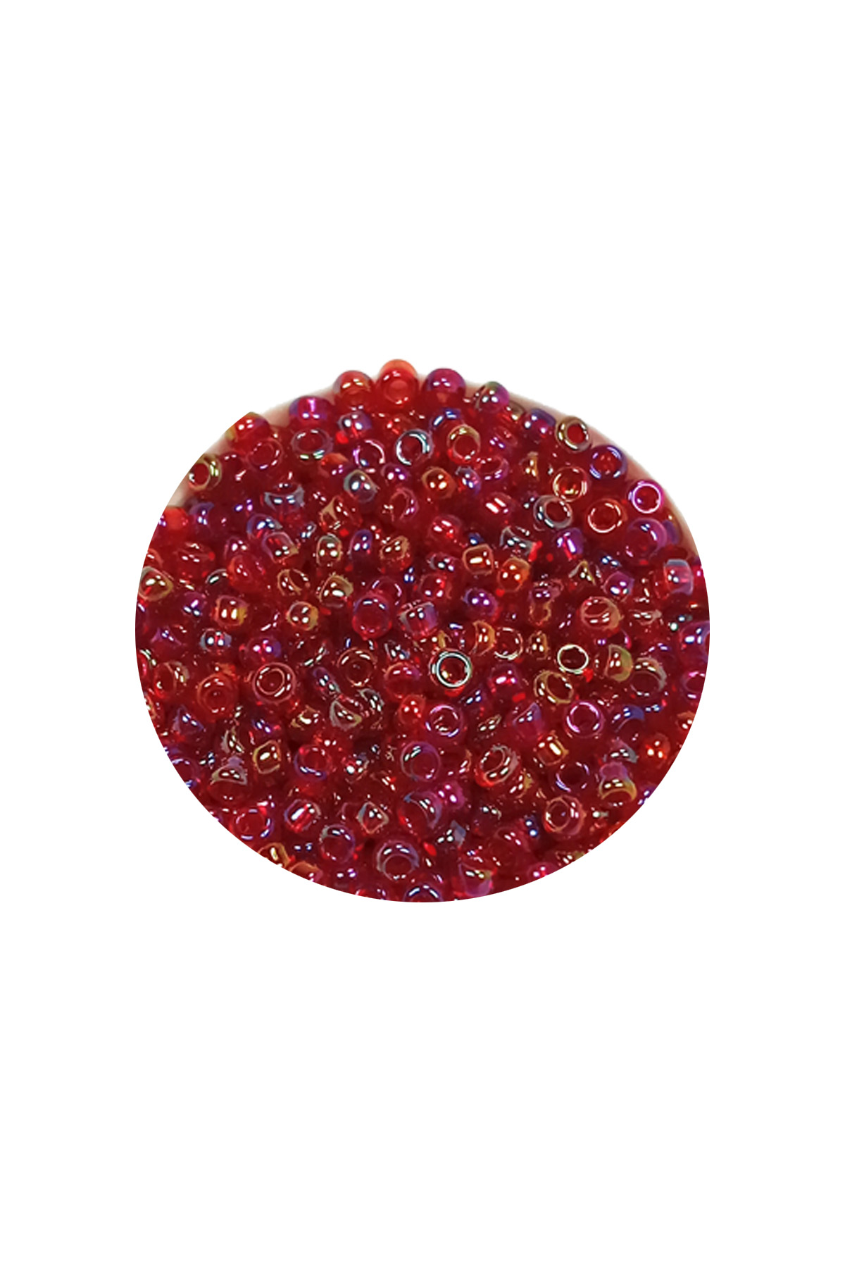 Dökme Cam Kum Boncuk (11/0) 2 mm - 60 Gram -  Morlu Kırmızı - BNC