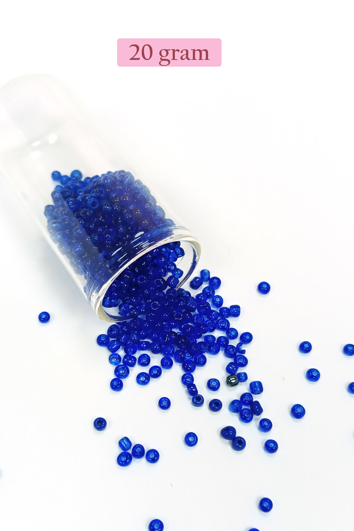 Dökme Cam Kum Boncuk (8/0) 3 mm - 4 Renk - Toplam 80 Gram - BNC42