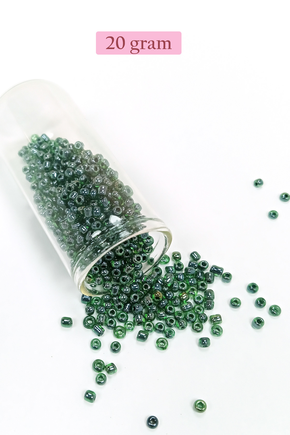 Dökme Cam Kum Boncuk (8/0) 3 mm - 4 Renk - Toplam 80 Gram - BNC42