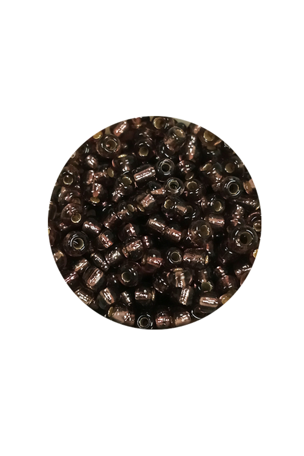 Dökme Cam Kum Boncuk (8/0) 3 mm - 60 Gram - Şefaff Alacalı Kahve 