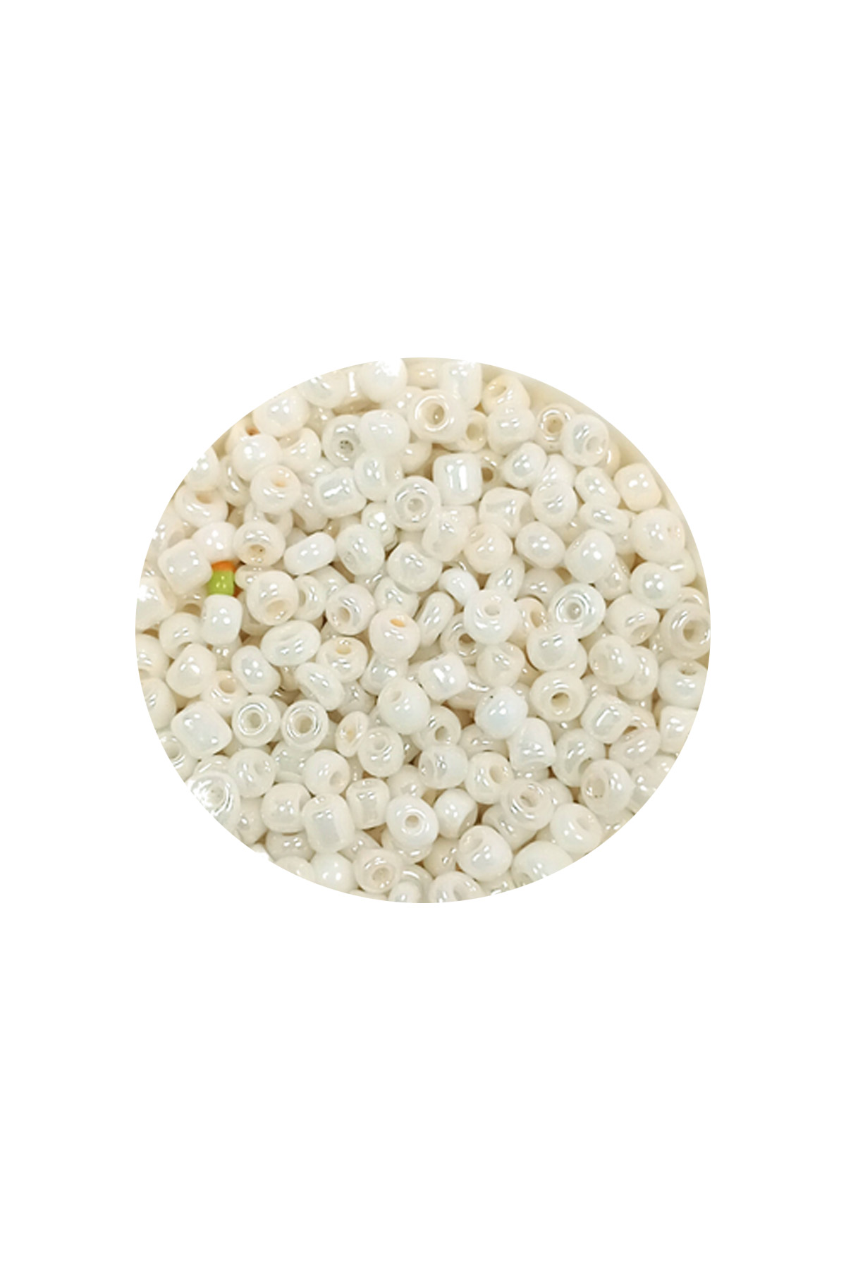 Dökme Cam Kum Boncuk (11/0) 2 mm - 60 Gram -  Parlak Beyaz - BNC0