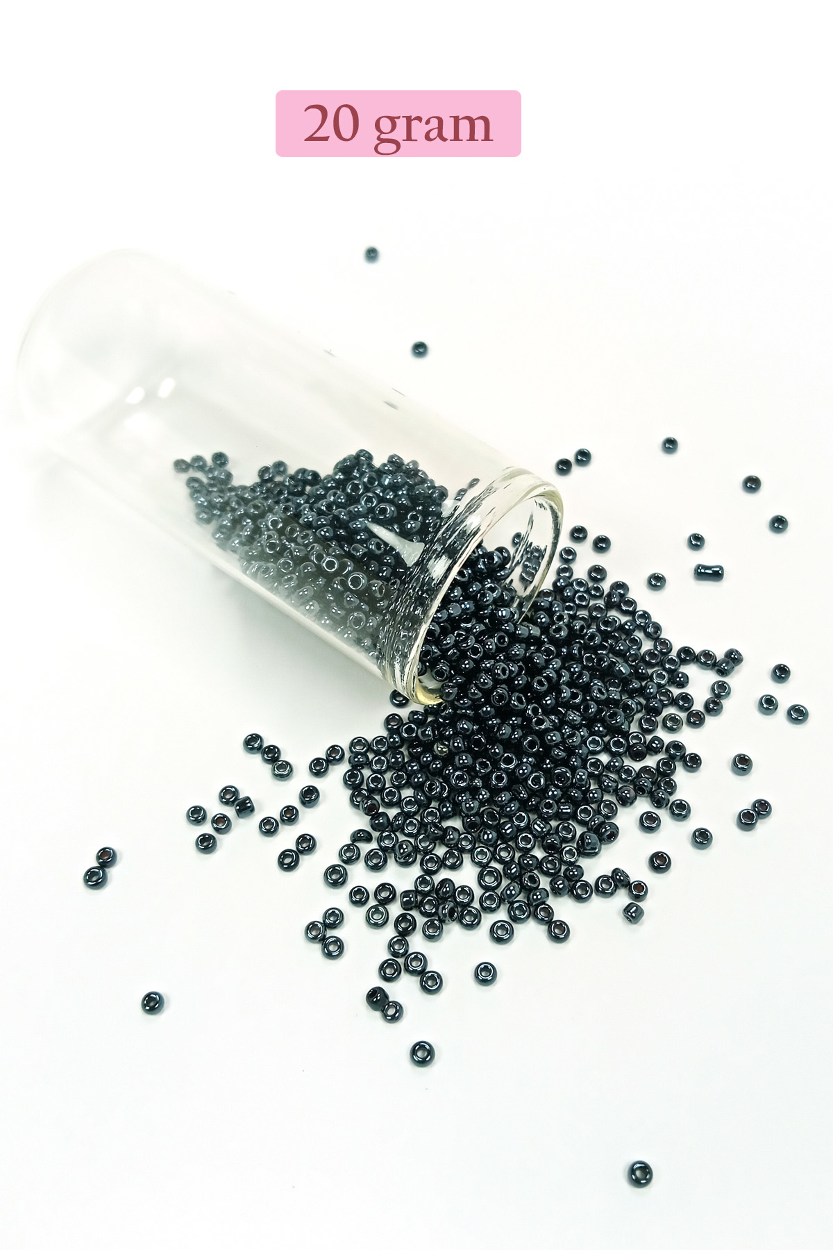 Dökme Cam Kum Boncuk (11/0) 2 mm - 4 Renk - Toplam 80 Gram -  BNC