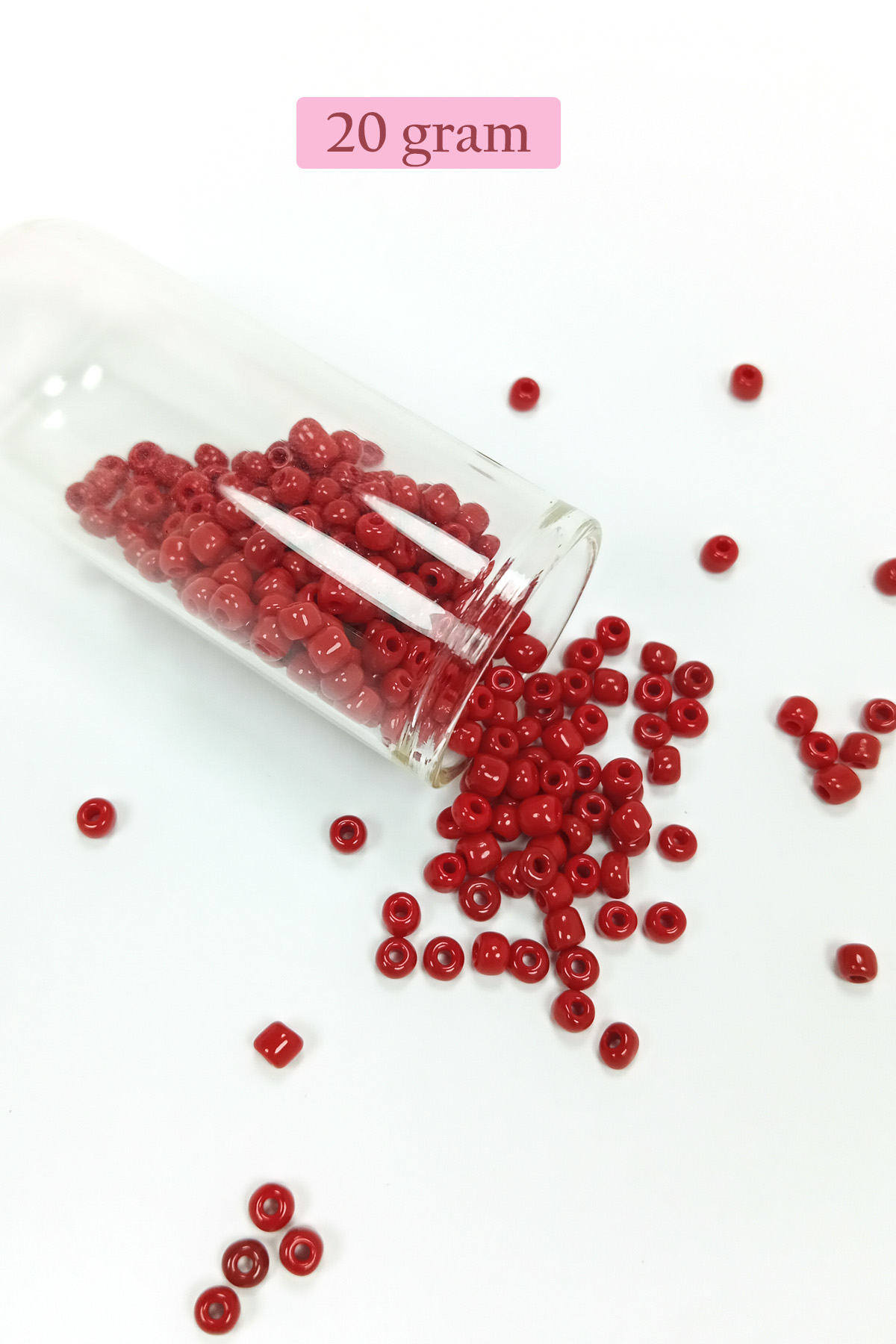 Dökme Cam Kum Boncuk Büyük Boy (6/0) 4 mm - 4 Renk - Toplam 80 Gr