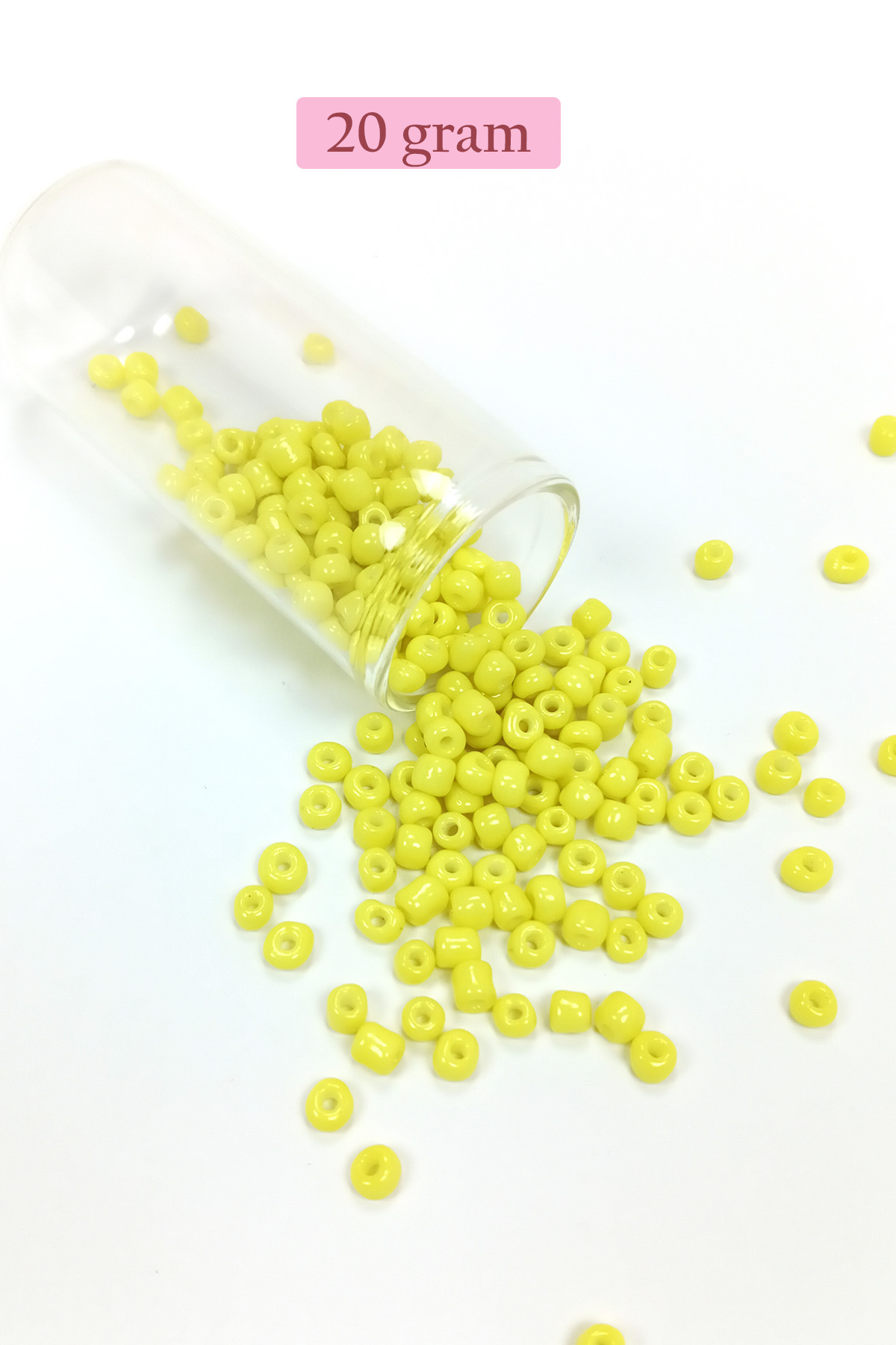 Dökme Cam Kum Boncuk Büyük Boy (6/0) 4 mm - 4 Renk - Toplam 80 Gr