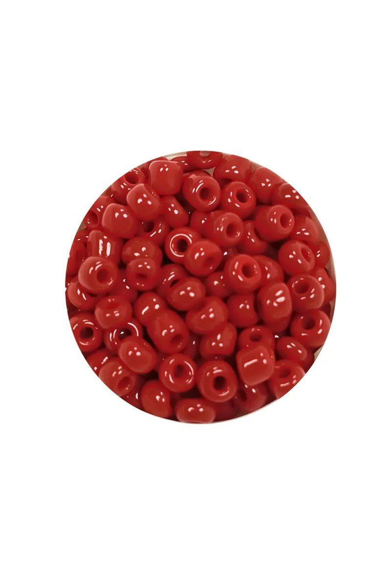 Dökme Cam Kum Boncuk 6/0 (4 mm) - Koyu Kırmızı 60 Gr - El İşleri ve Takı Yapımı İçin Fiyatı, Yorumları ve Özellikleri