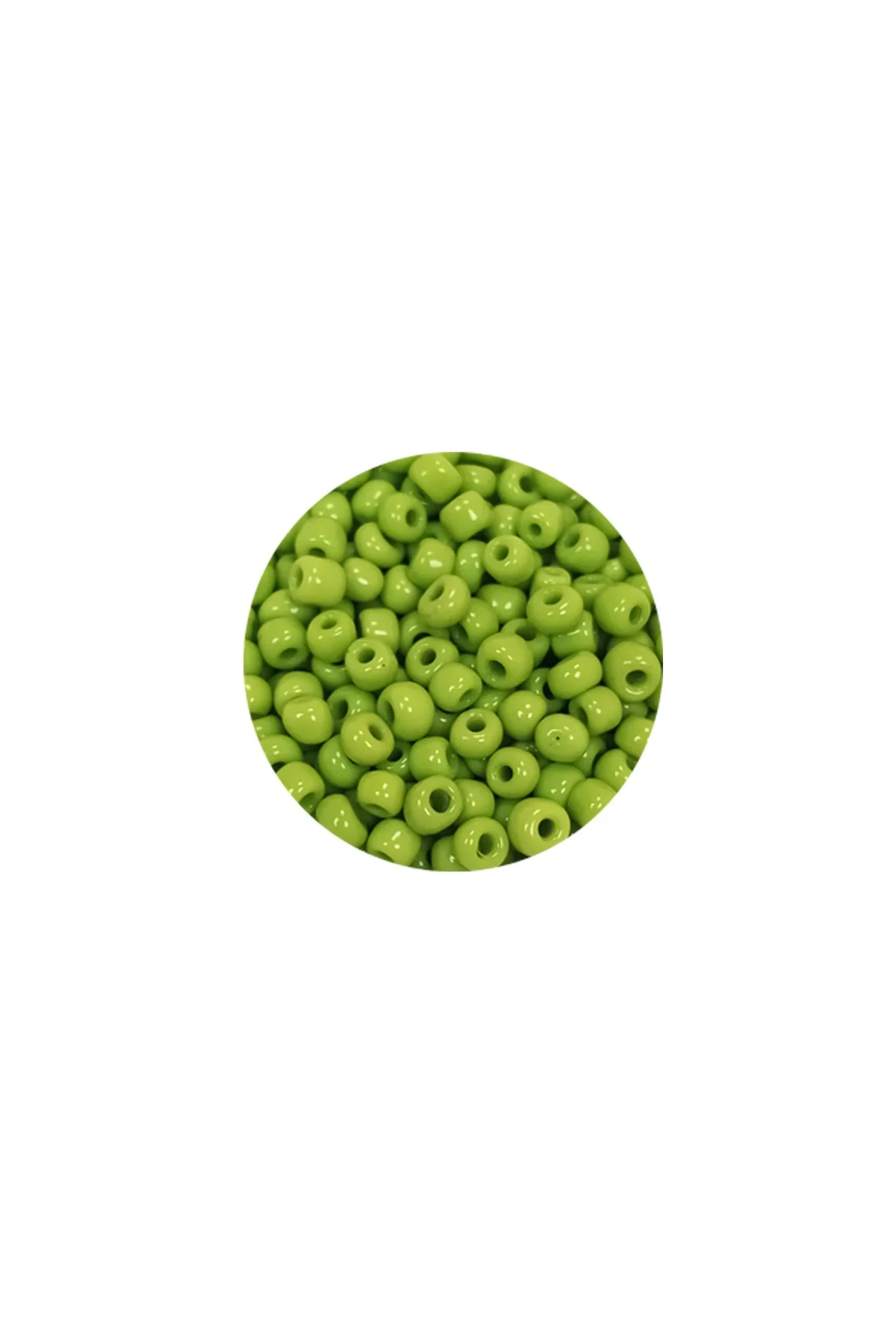 Dökme Cam Kum Boncuk (8/0) 3 mm - 20 Gram - Ihlamur Yeşili - BNC1