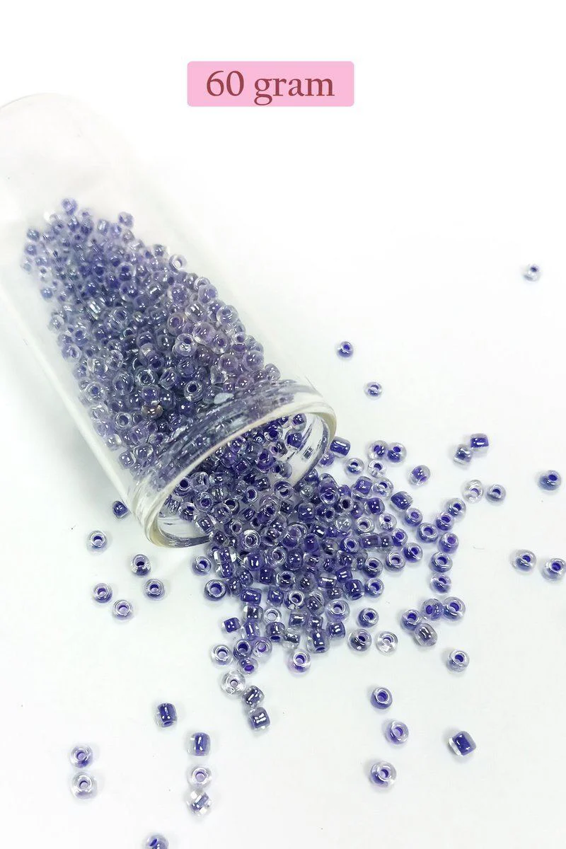 Dökme Cam Kum Boncuk 8/0 (3mm) - Şeffaf Mor Beyaz 60gr - El İşleri ve Takı Yapımı İçin Fiyatı, Yorumları ve Özellikleri