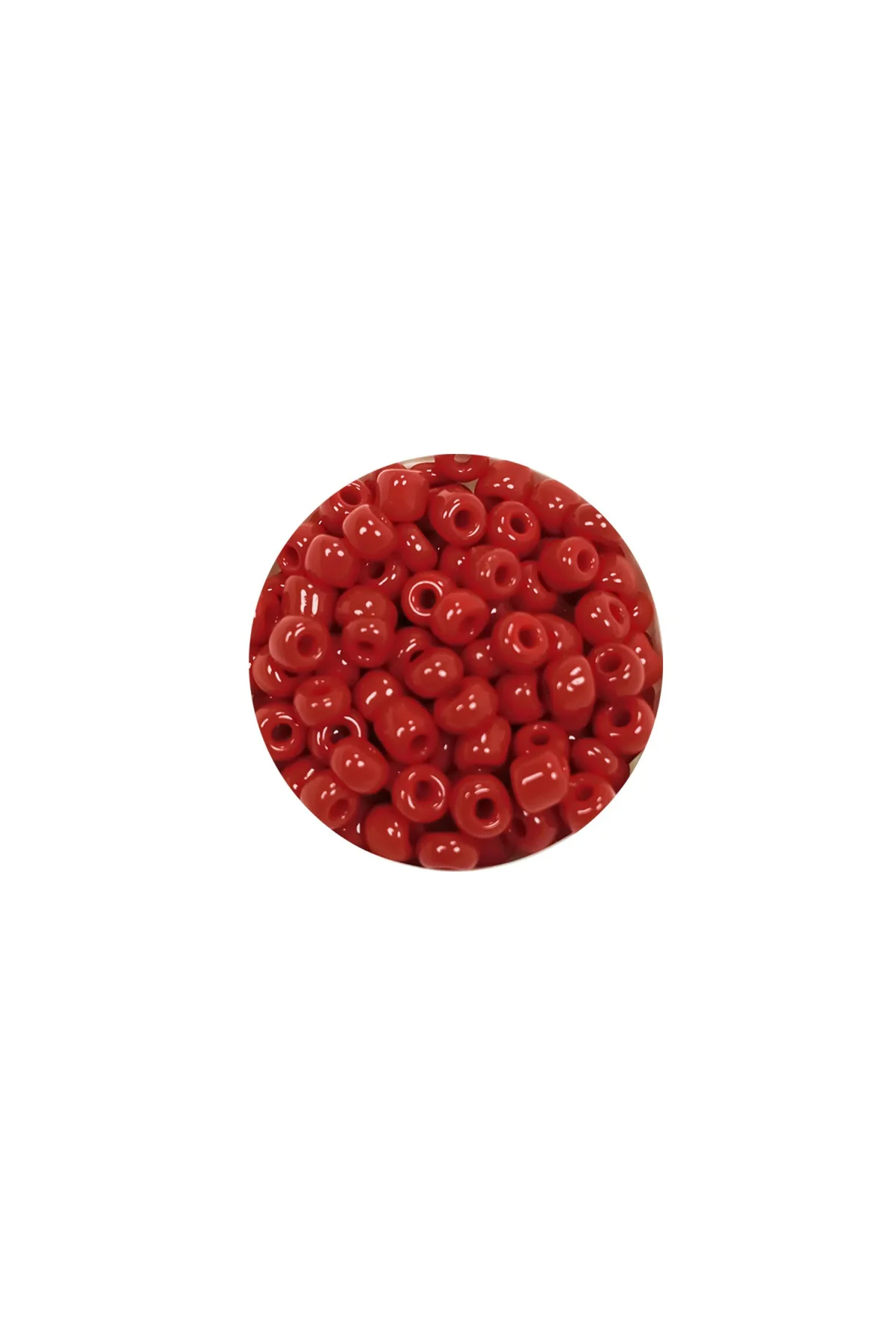 Dökme Cam Kum Boncuk Büyük Boy (6/0) 4 mm - 20 Gram - Koyu Kırmız