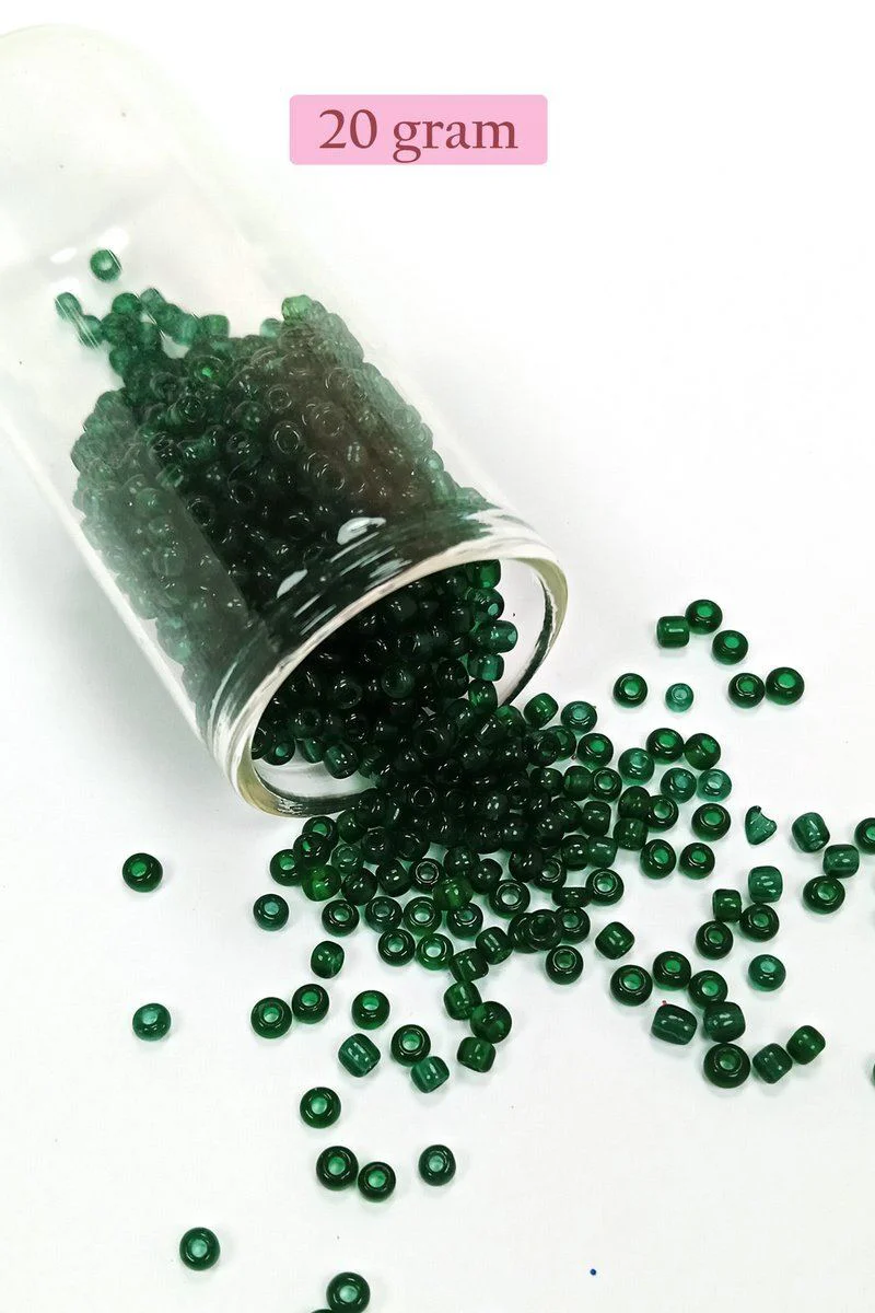 Dökme Cam Kum Boncuk 8/0 3mm Şeffaf Koyu Yeşil - El İşleri İçin Güvenilir Aksesuar Boncuğu Fiyatı, Yorumları ve Özellikleri
