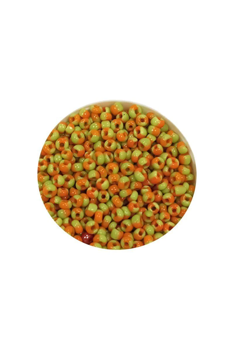 Dökme Cam Kum Boncuk (11/0) 2 mm - Sarı Turuncu | 20g El Sanatları & Takı Yapımı
