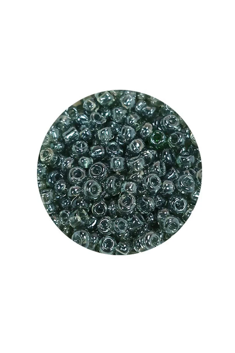Dökme Cam Kum Boncuk (8/0) 3 mm - Şeffaf Gri 60g | Takı ve El Sanatları